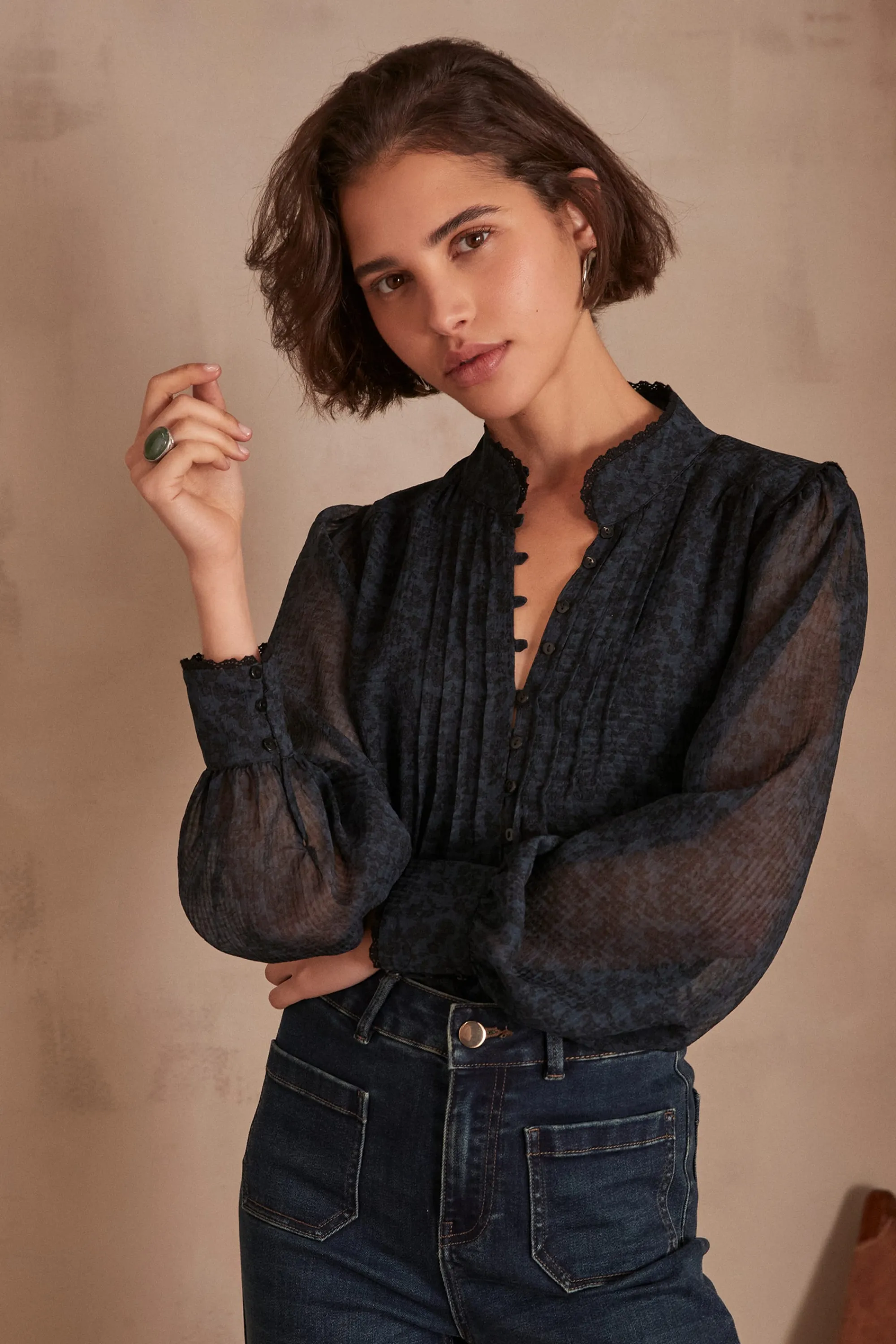 Maison 123 Blouses Et Chemises Imprimées>Blouse PEDRO MARINE