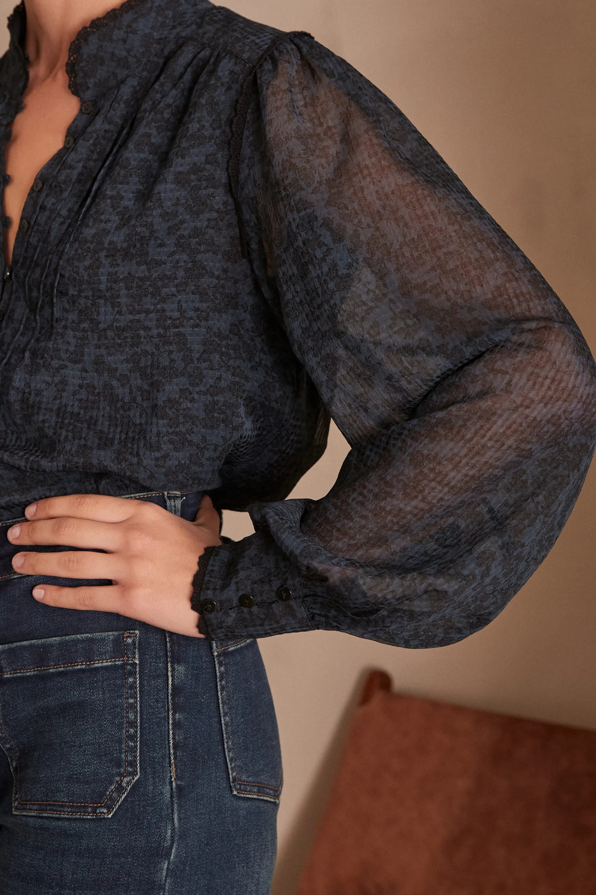 Maison 123 Blouses Et Chemises Imprimées>Blouse PEDRO MARINE