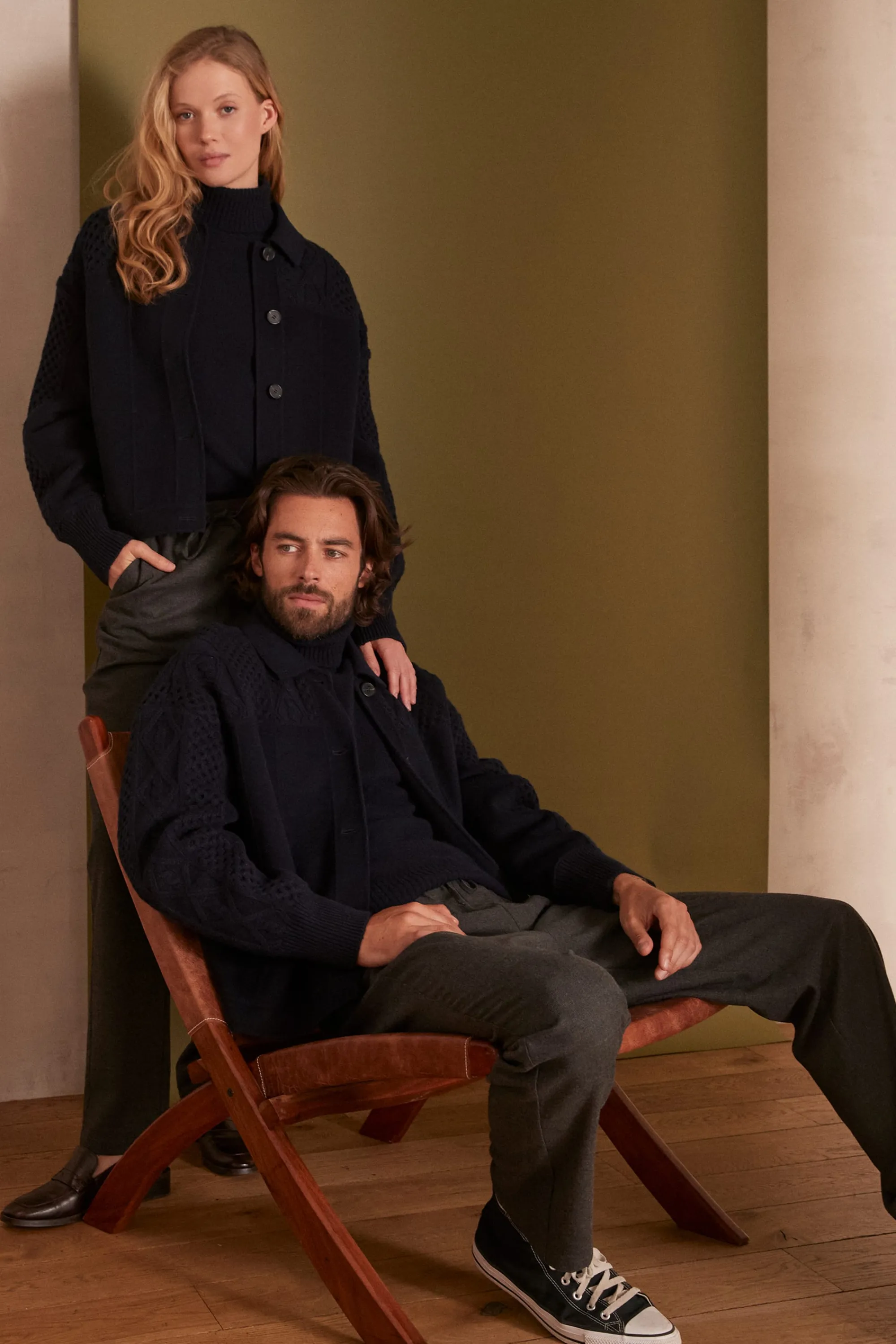 Maison 123 Manteaux Courts | Manteaux En Laine>Blouson unisexe SACHA MARINE