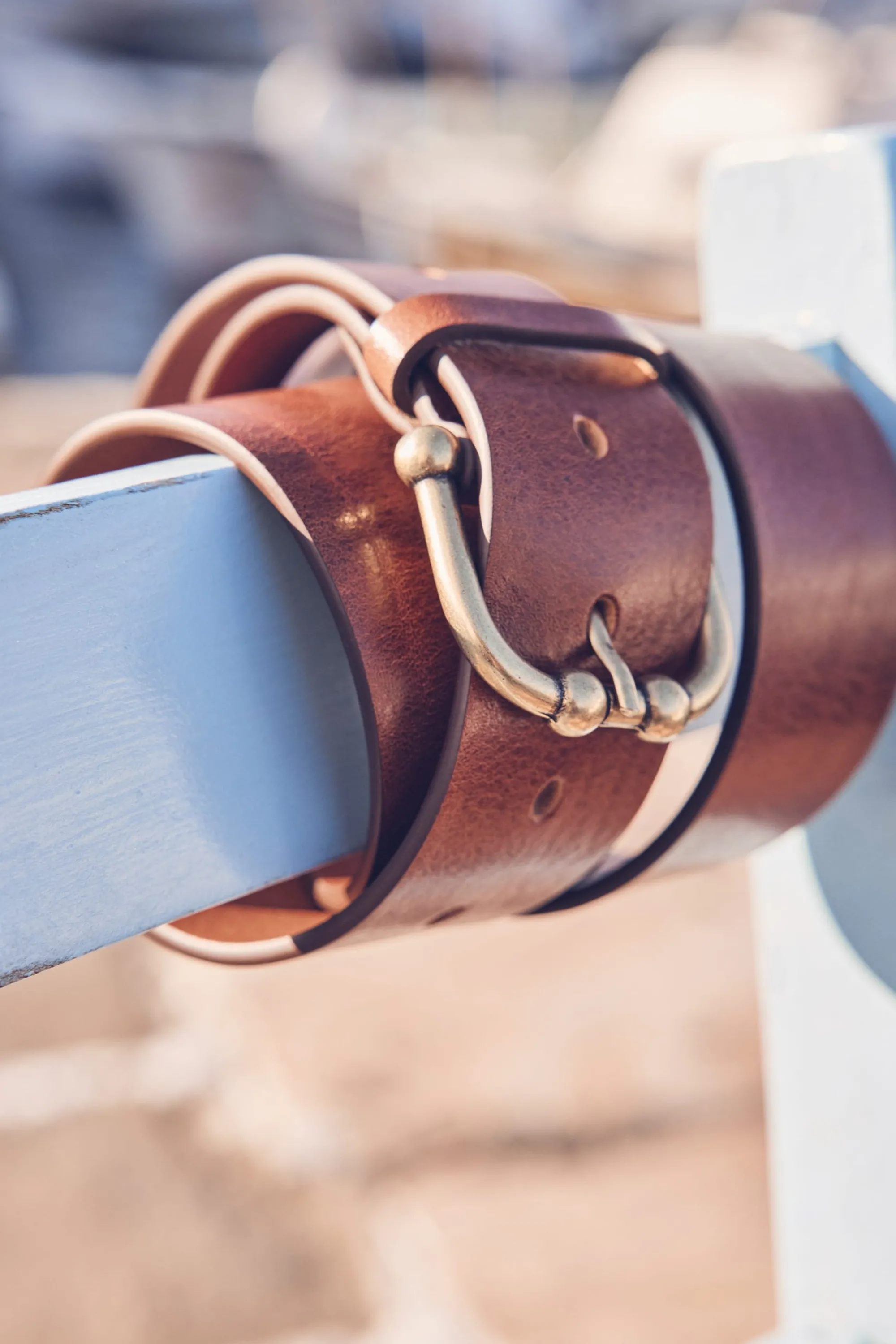 Maison 123 Ceintures>Ceinture en cuir VALERY CHOCOLAT