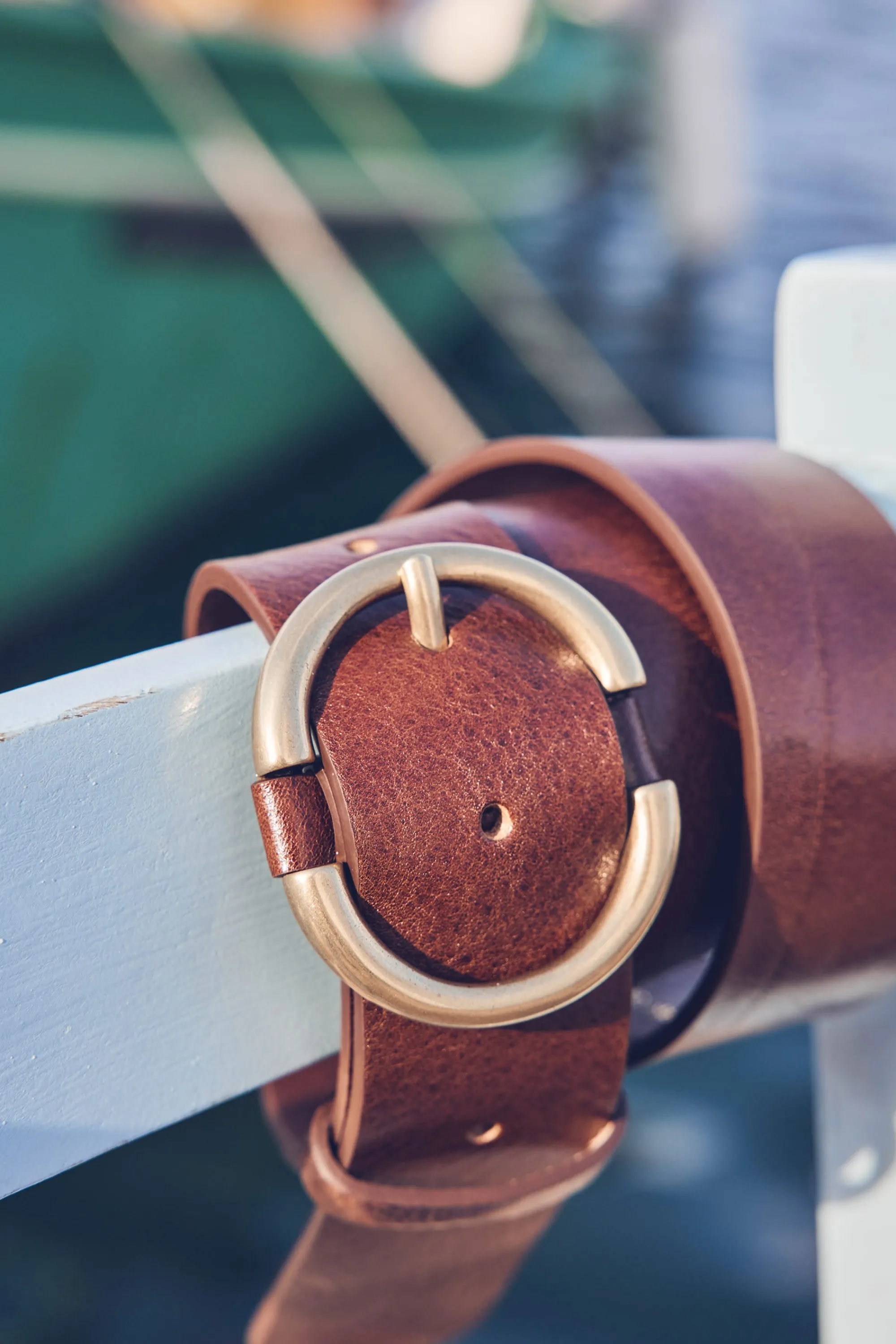 Maison 123 Ceintures>Ceinture en cuir Vicky CHOCOLAT