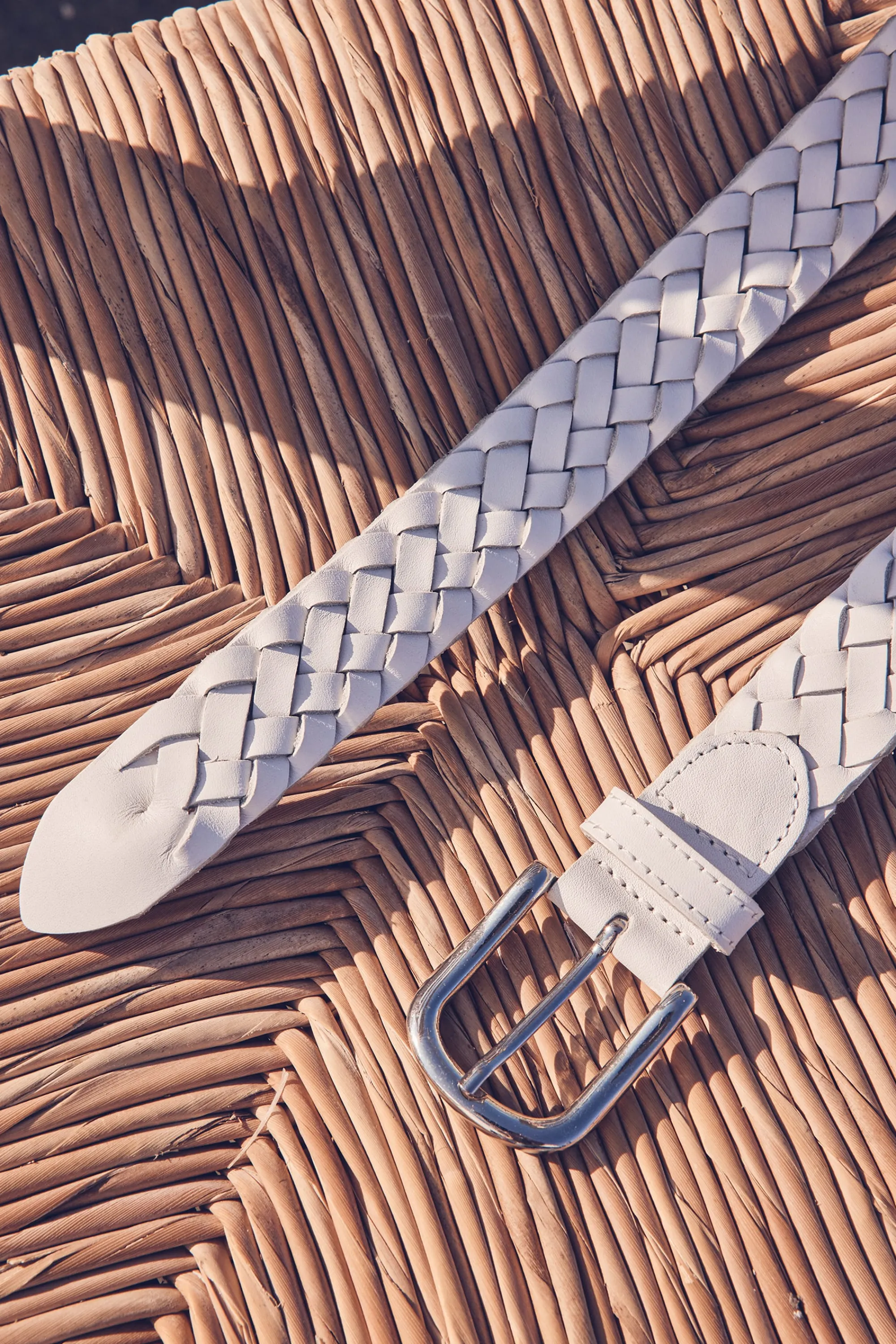 Maison 123 Ceintures>Ceinture tressée VALENTIN BLANC