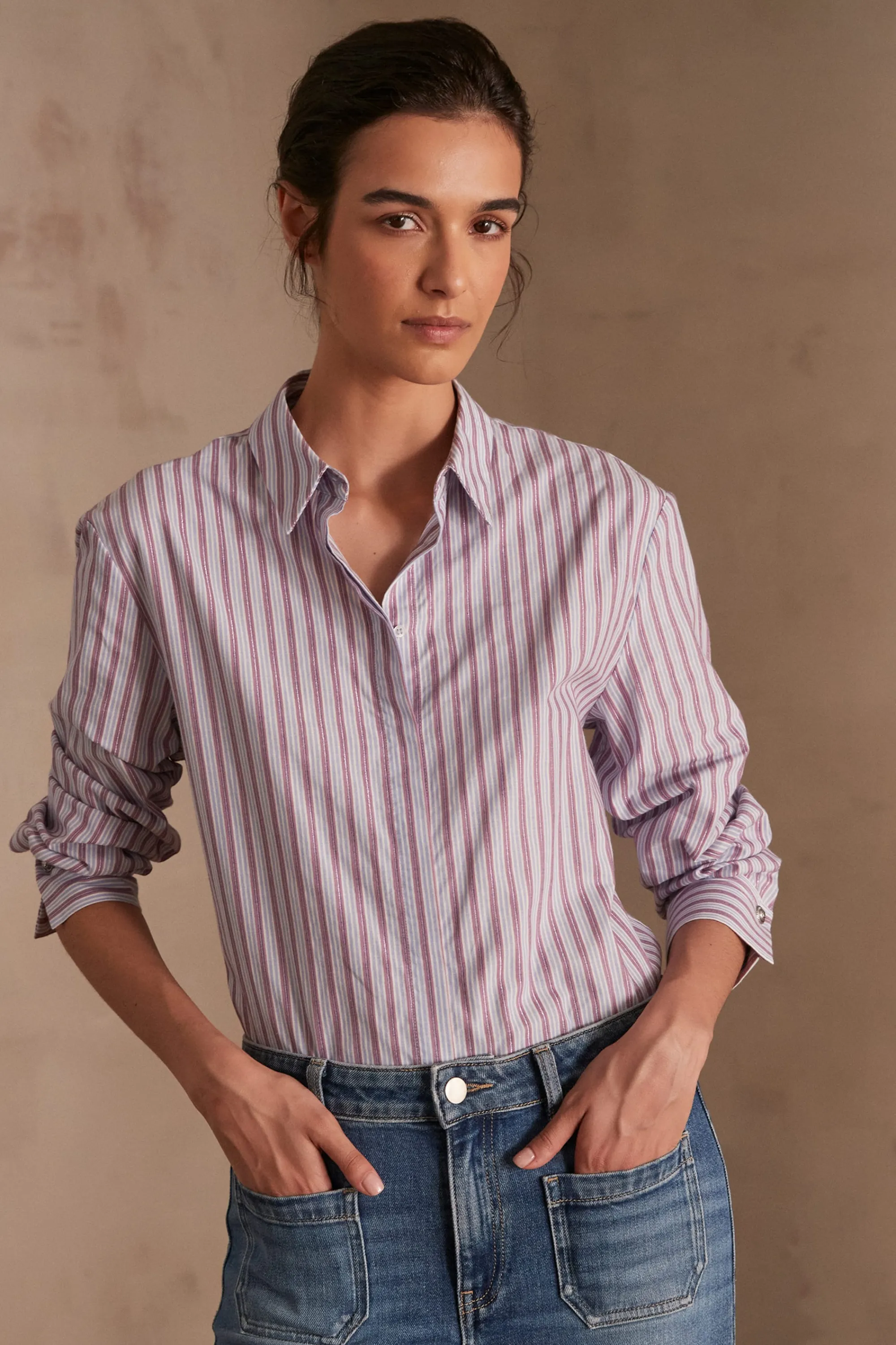 Maison 123 Blouses Et Chemises Imprimées | Blouses Et Chemises En Coton>Chemise ESMERALDA BORDEAUX