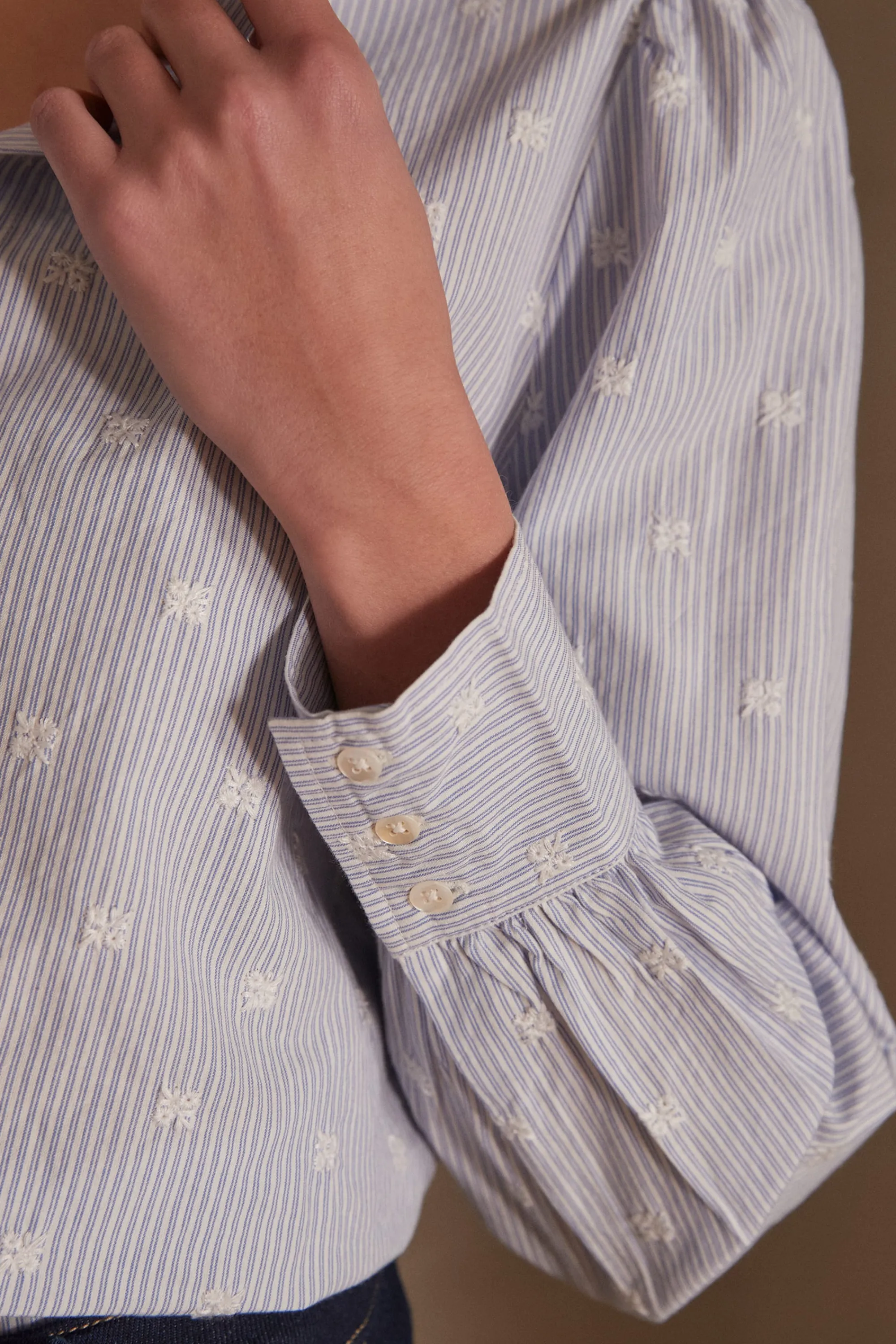 Maison 123 Blouses Et Chemises Imprimées | Blouses Et Chemises En Coton>Chemise PENSEE BLEU CIEL