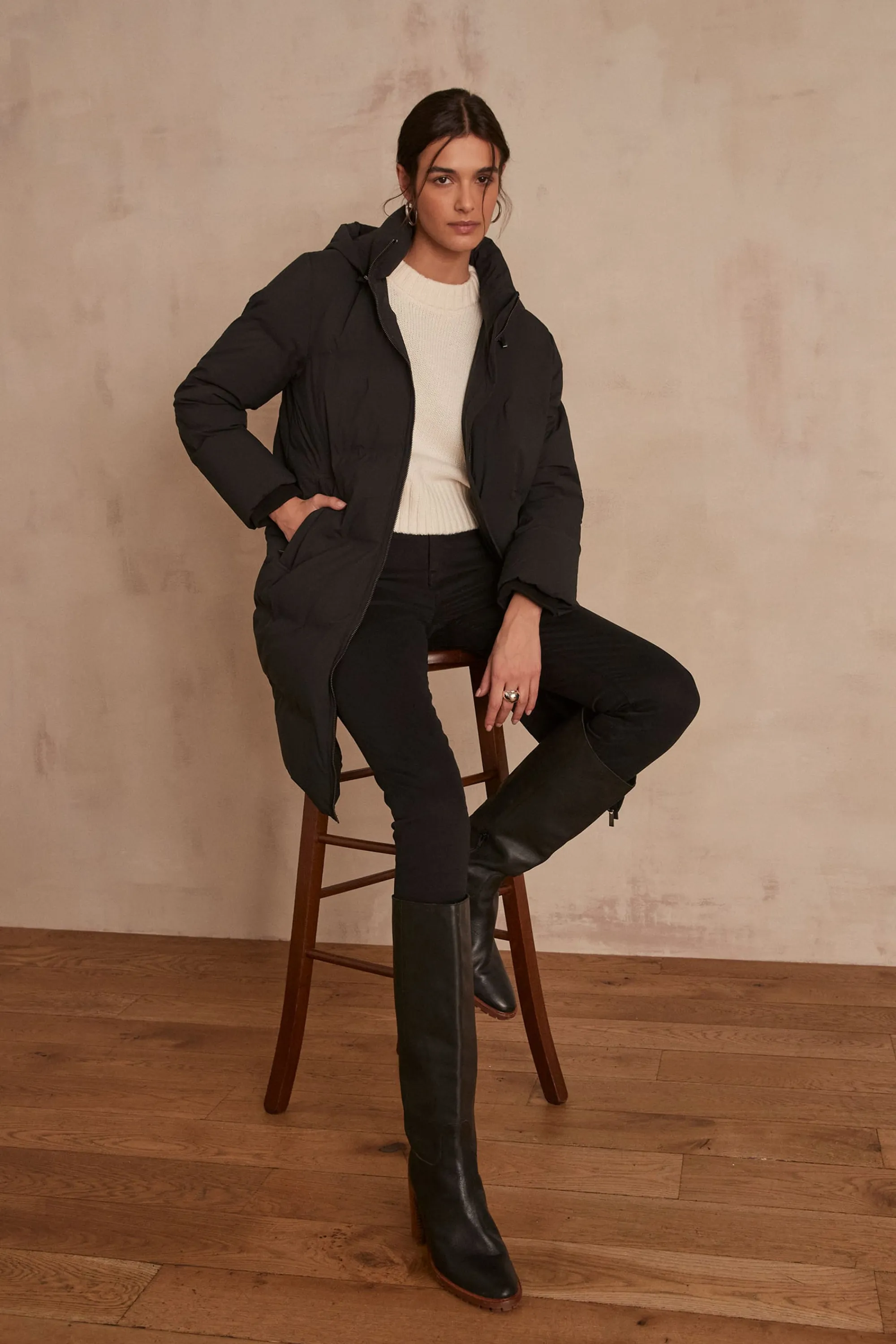 Maison 123 Manteaux Longs | Manteaux Noirs>Doudoune MELISSA NOIR