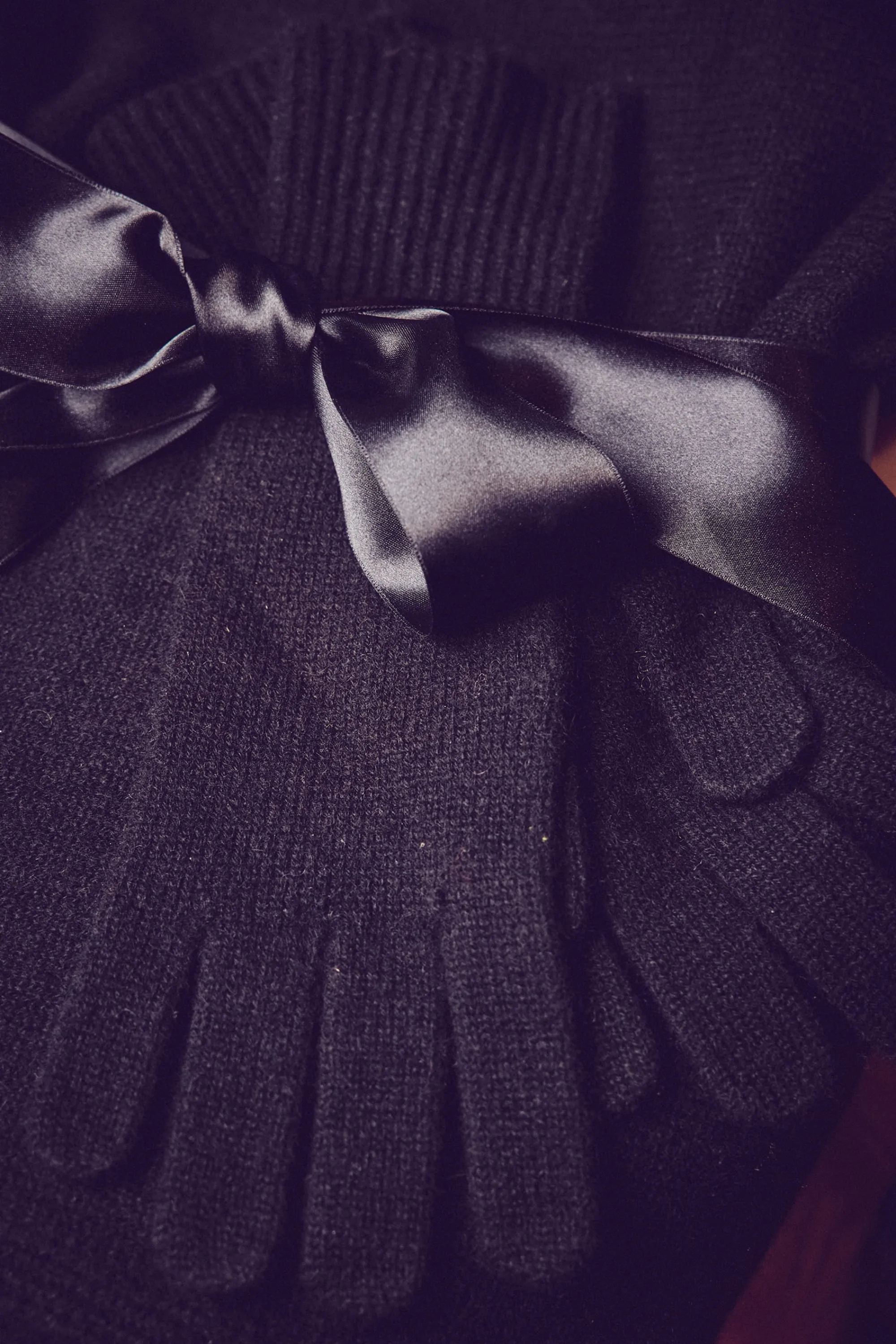 Maison 123 Gants>Gants en cachemire ARNO NOIR