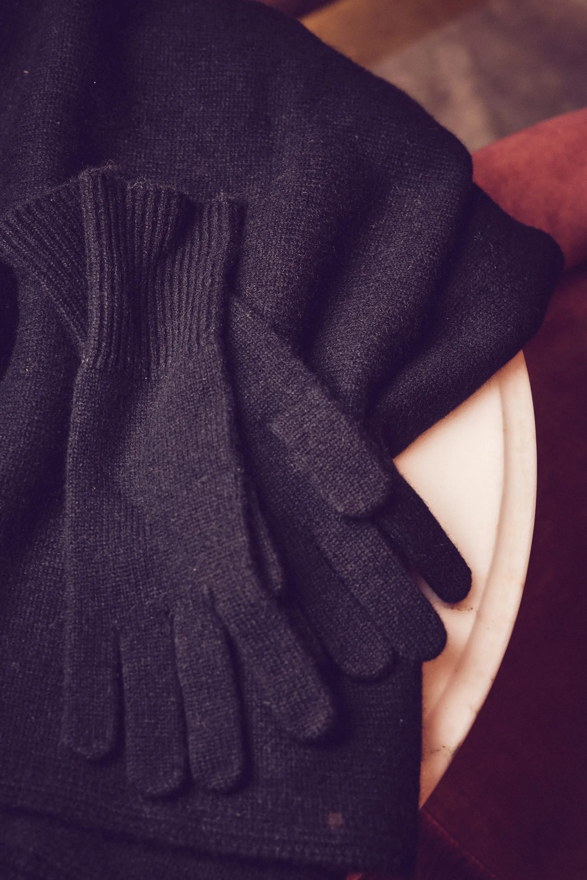 Maison 123 Gants>Gants en cachemire ARNO NOIR