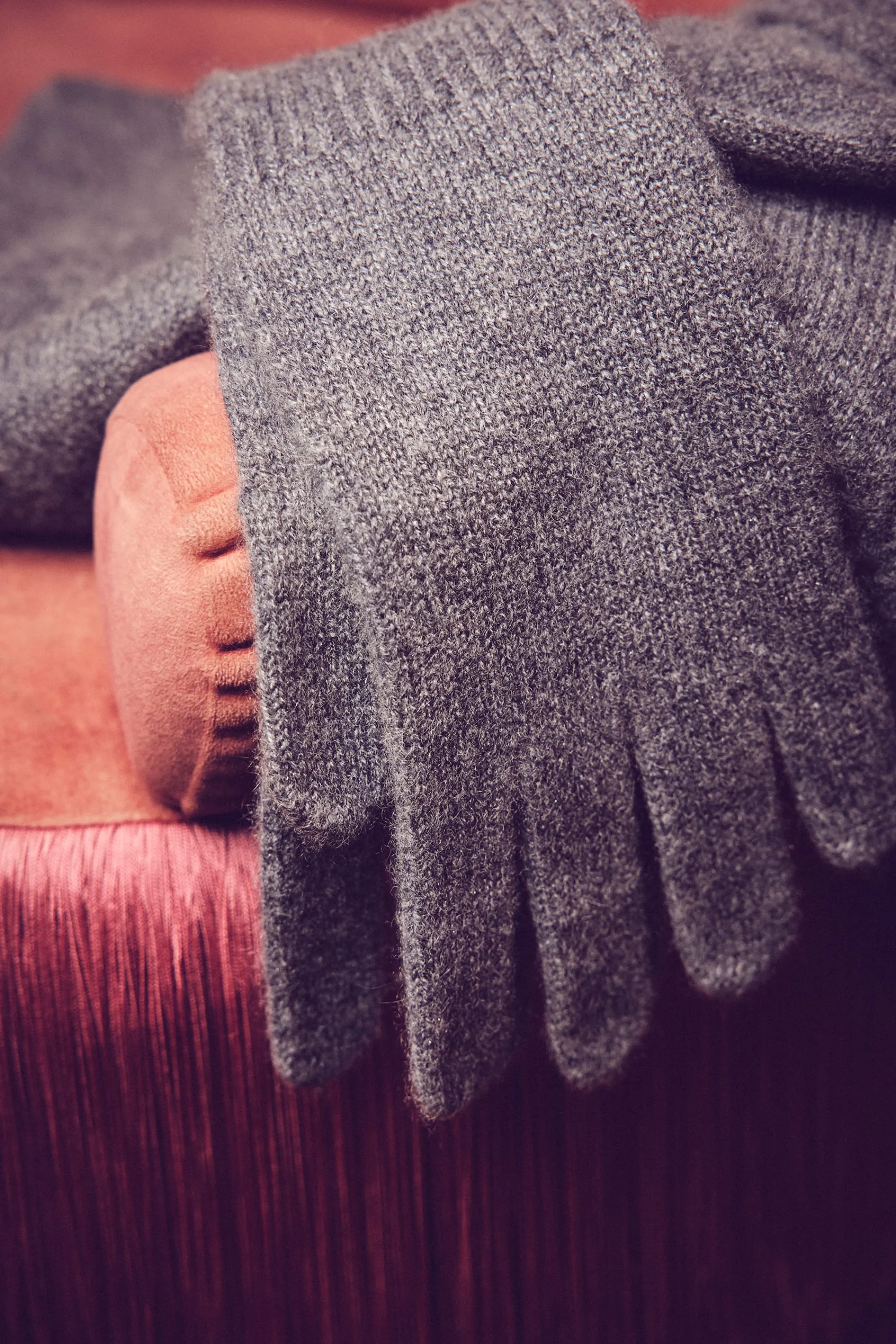 Maison 123 Gants>Gants en cachemire ARNO ANTHRACITE
