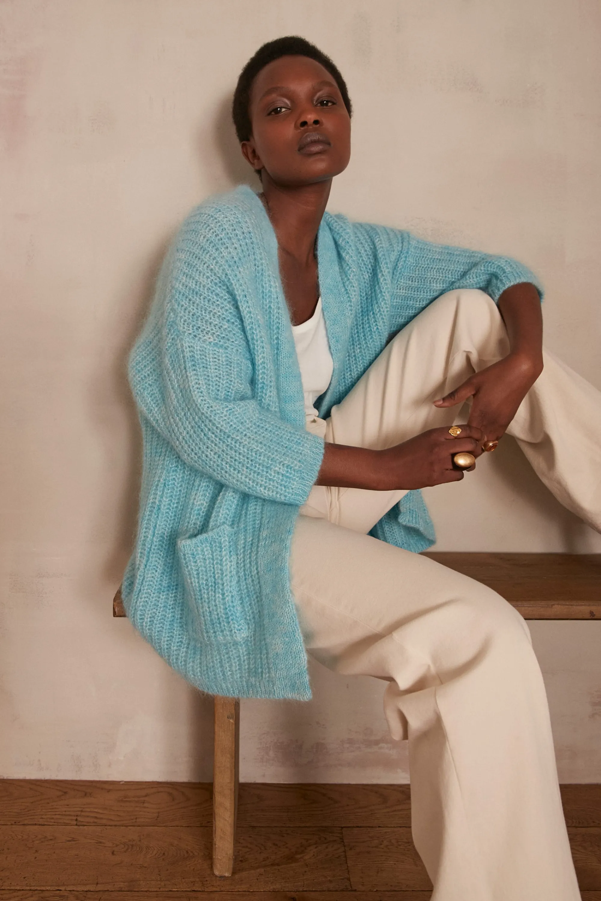 Maison 123 Gilets Courts | Gilets Longs>Gilet Alix TURQUOISE