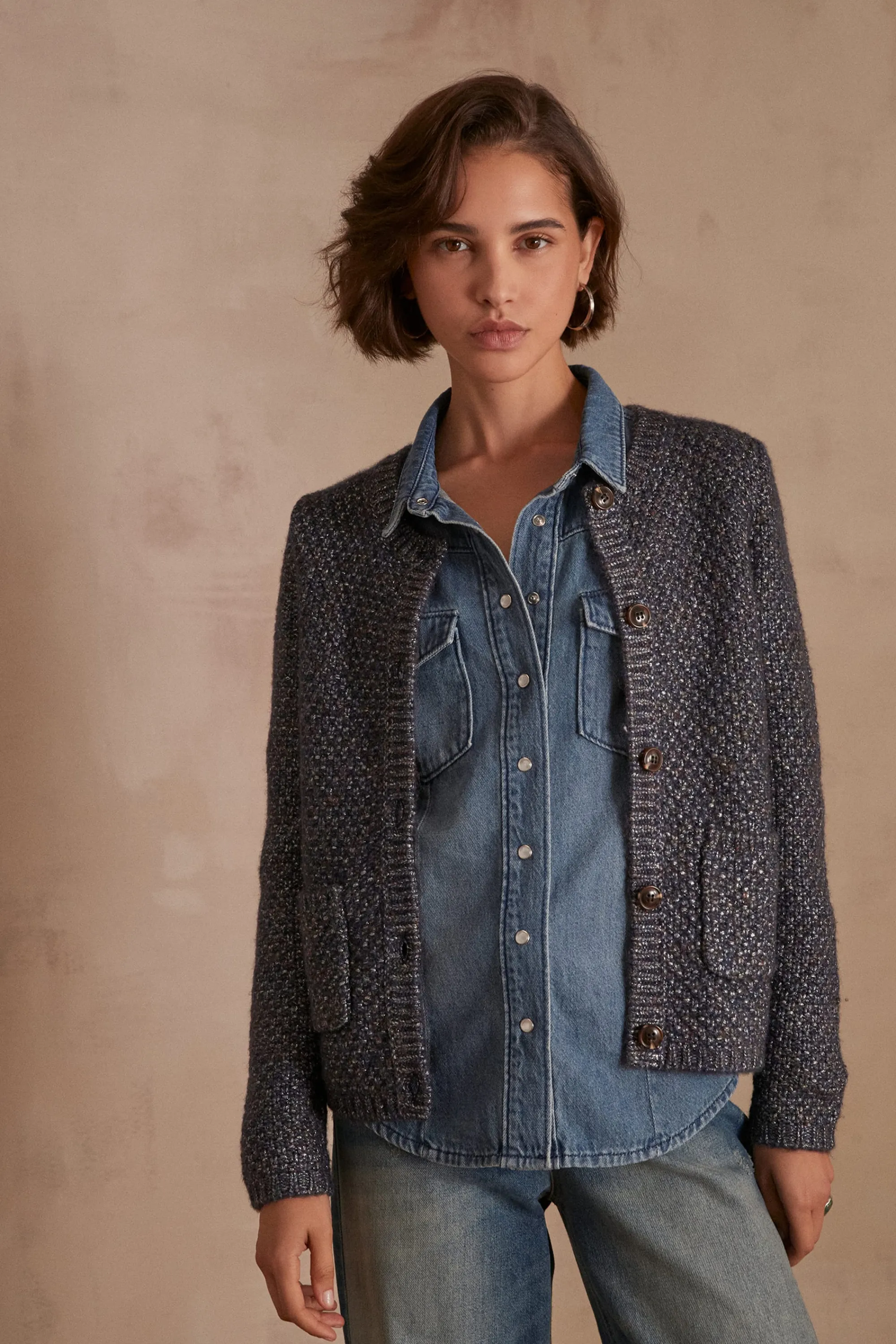 Maison 123 Gilets Courts>Gilet CLEMENTINE DELAVE CLAIR