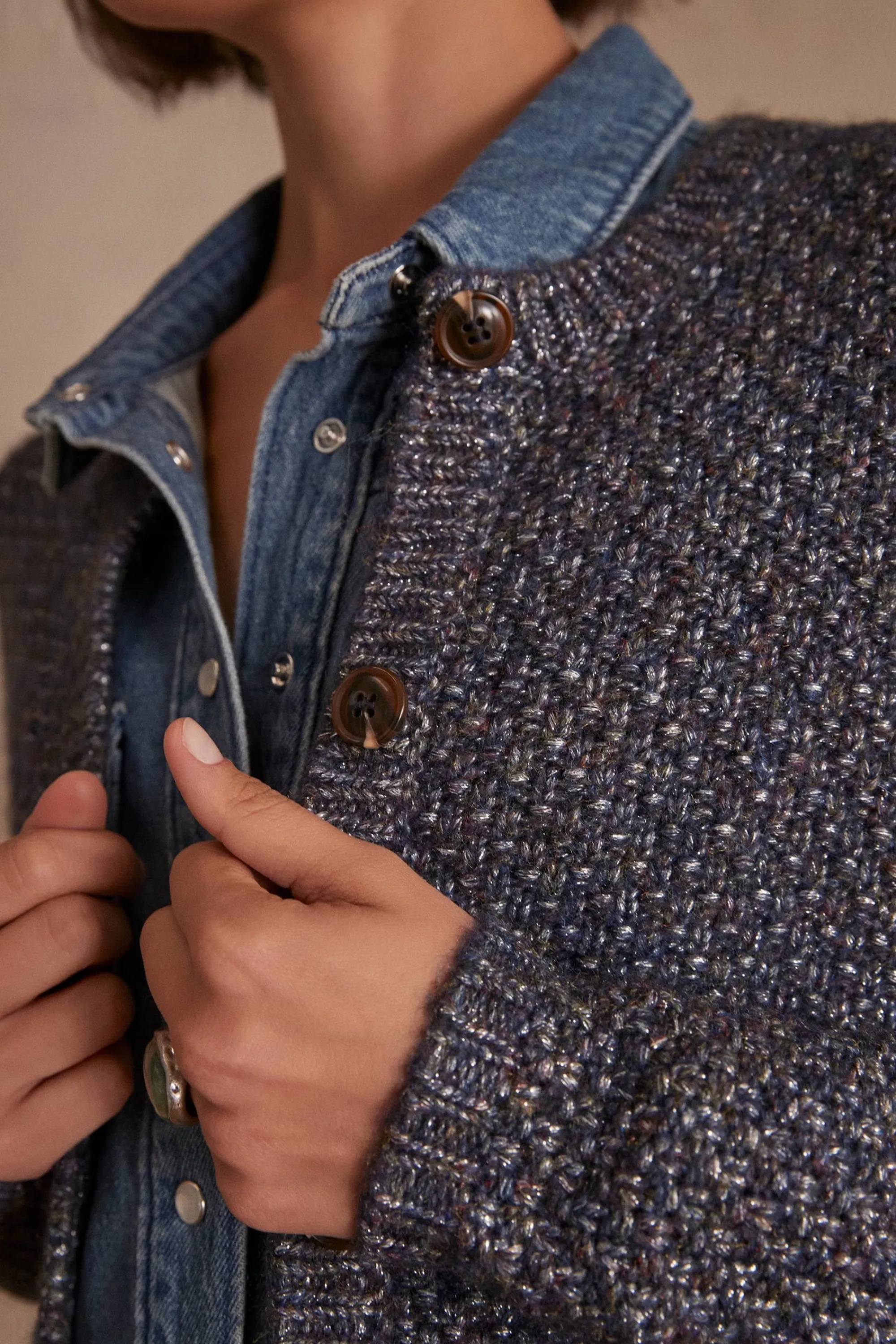 Maison 123 Gilets Courts>Gilet CLEMENTINE DELAVE CLAIR