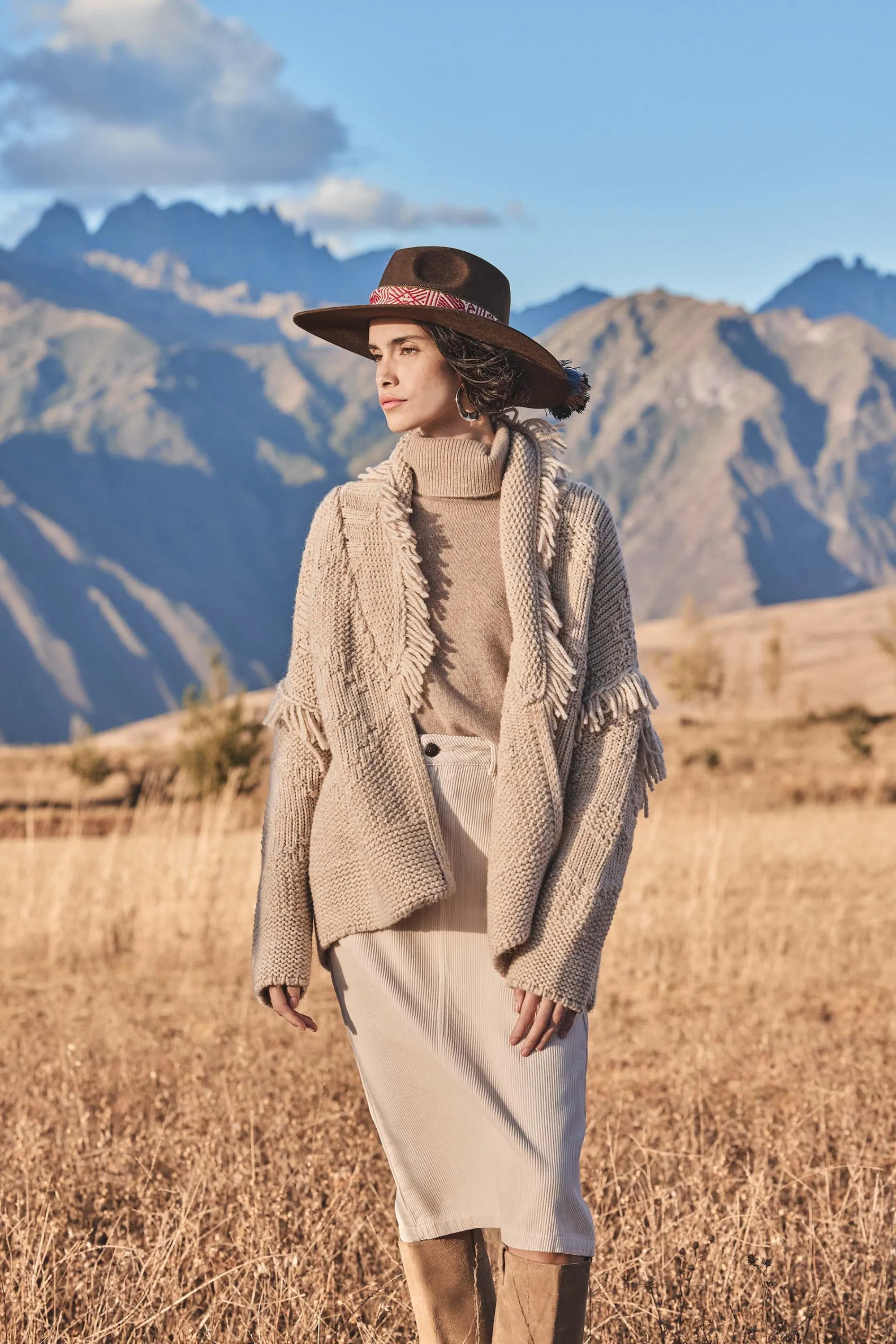Maison 123 Gilets Courts>Gilet en laine CONNOR GRIS/BLANC