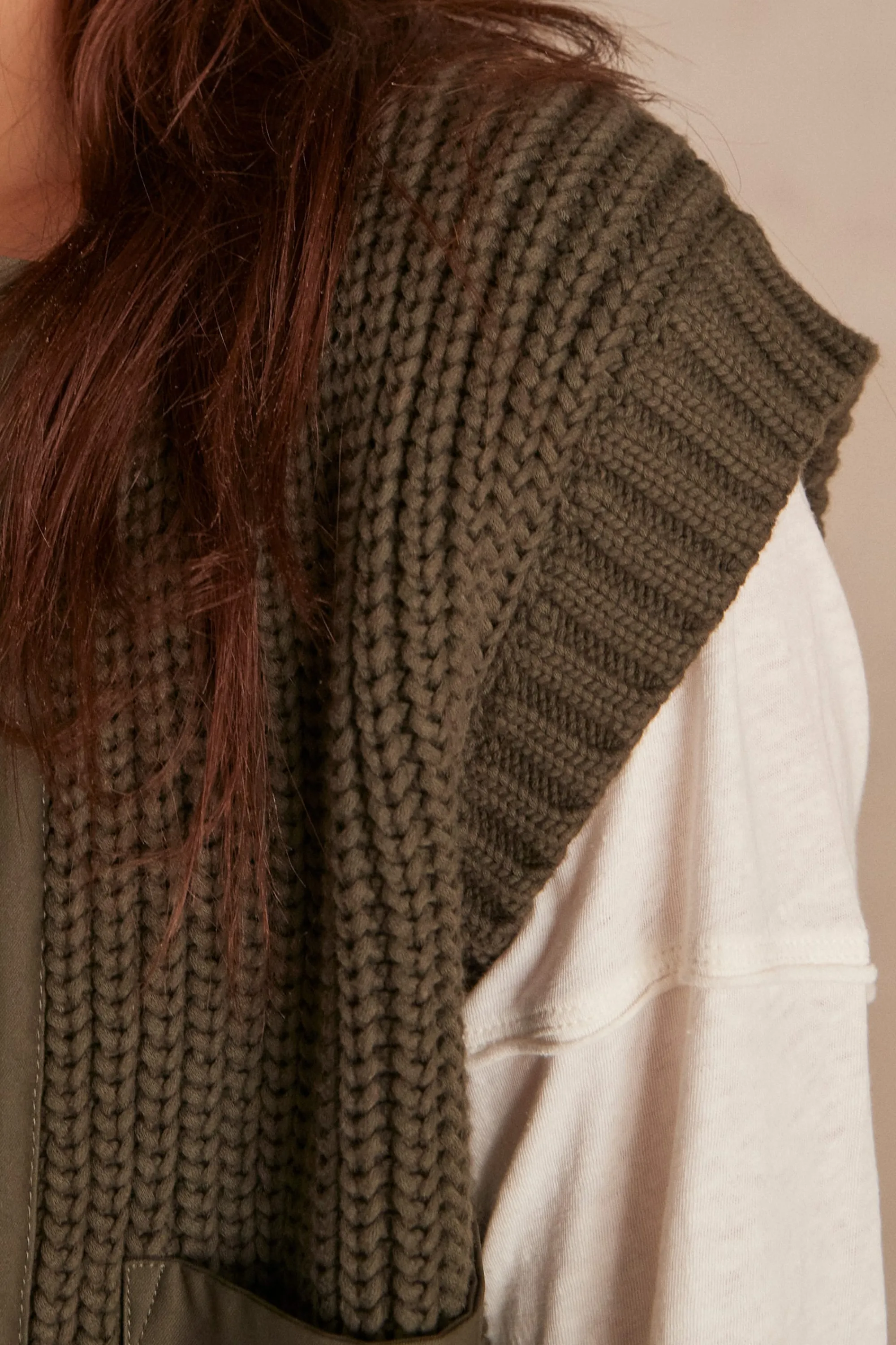 Maison 123 Gilets Courts | Gilets Sans Manches>Gilet sans manches Laurena Produit labellisé We Care mettant en avant l'utilisation de matières plus responsables et la valorisation de la production locale VERT
