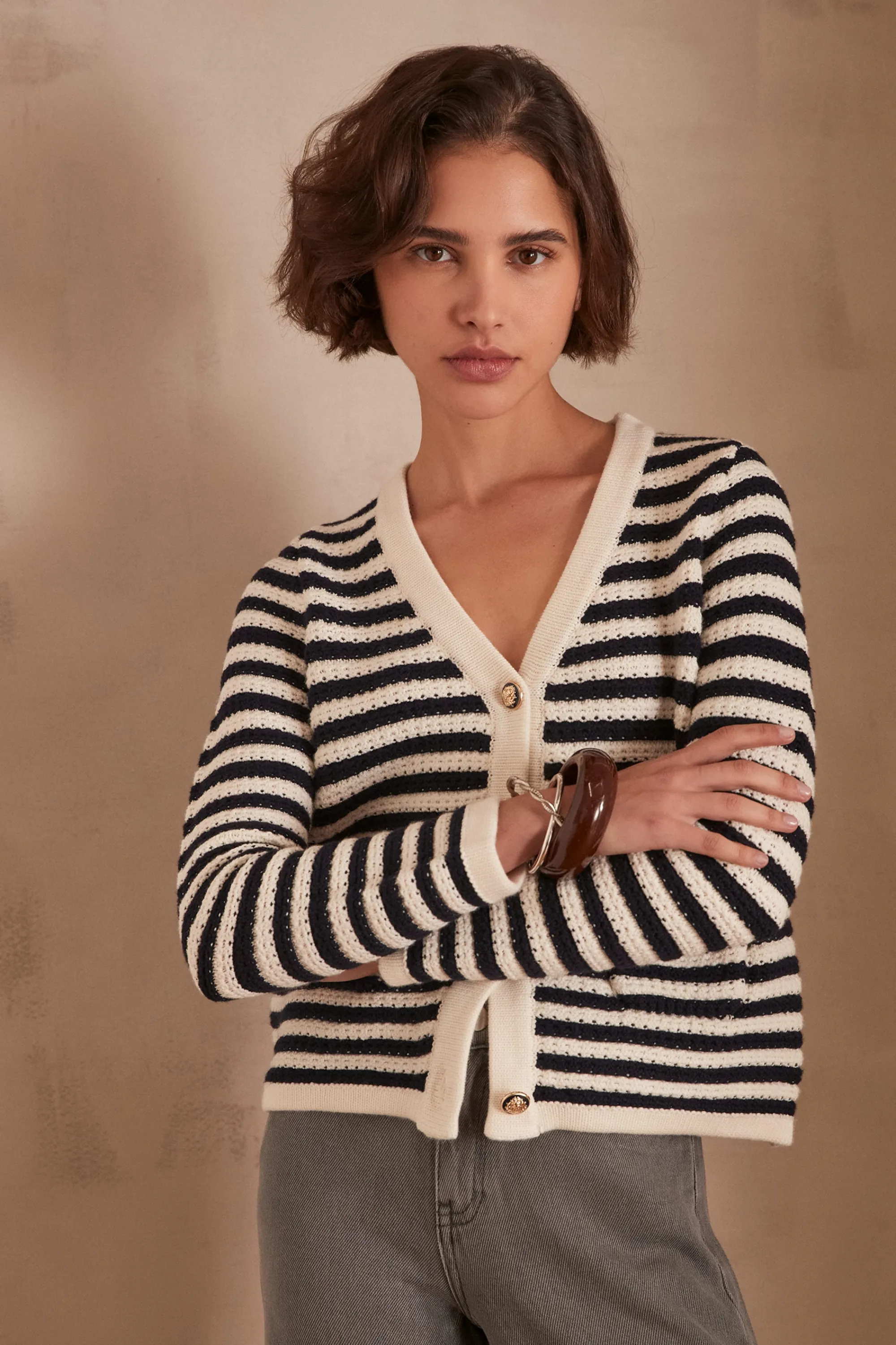 Maison 123 Gilets Courts>Gilet SOFIA MARINE