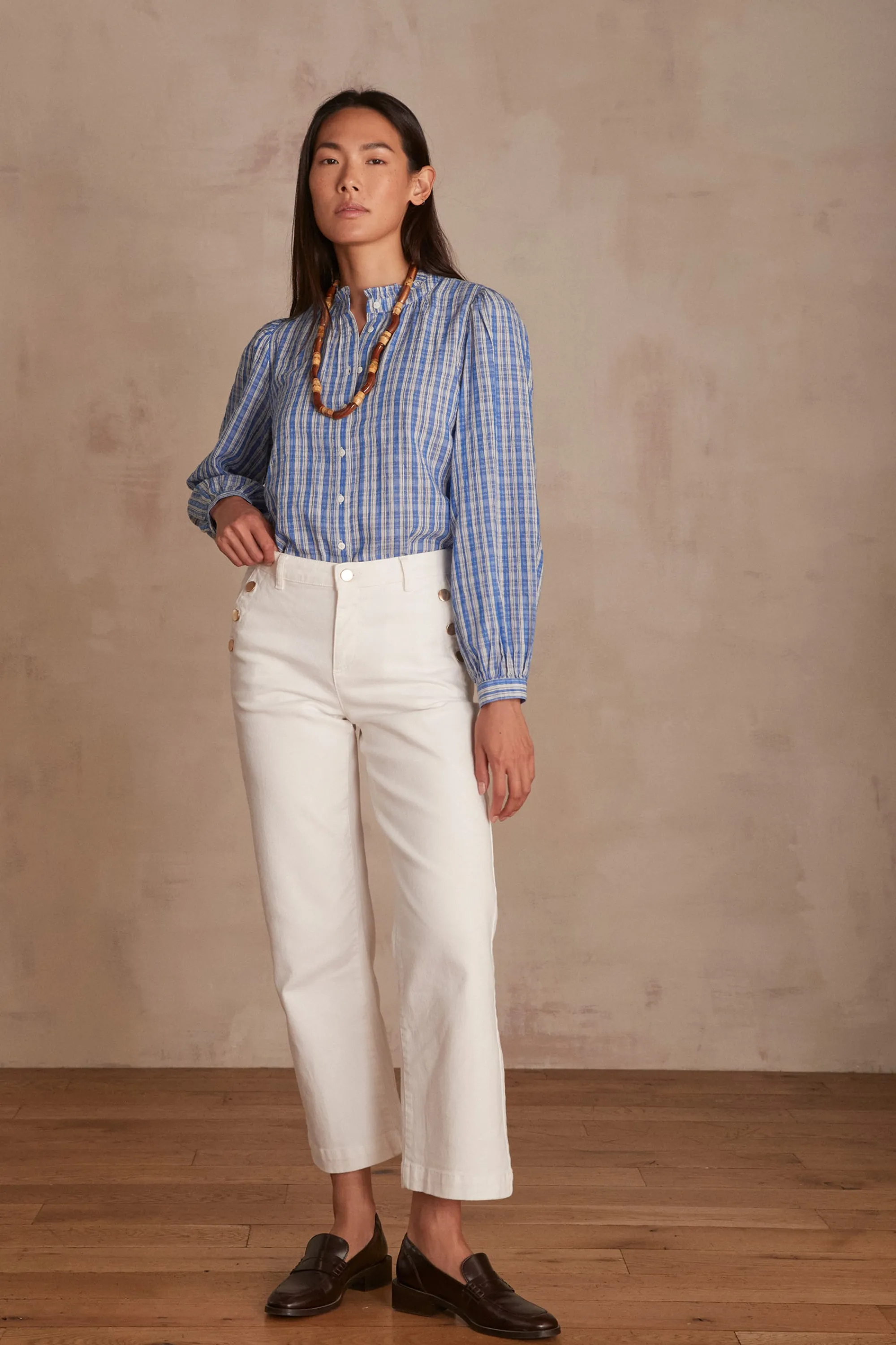 Maison 123 Jeans Larges | Jeans Flare Et Bootcut>Jean droit MOSS BLANC