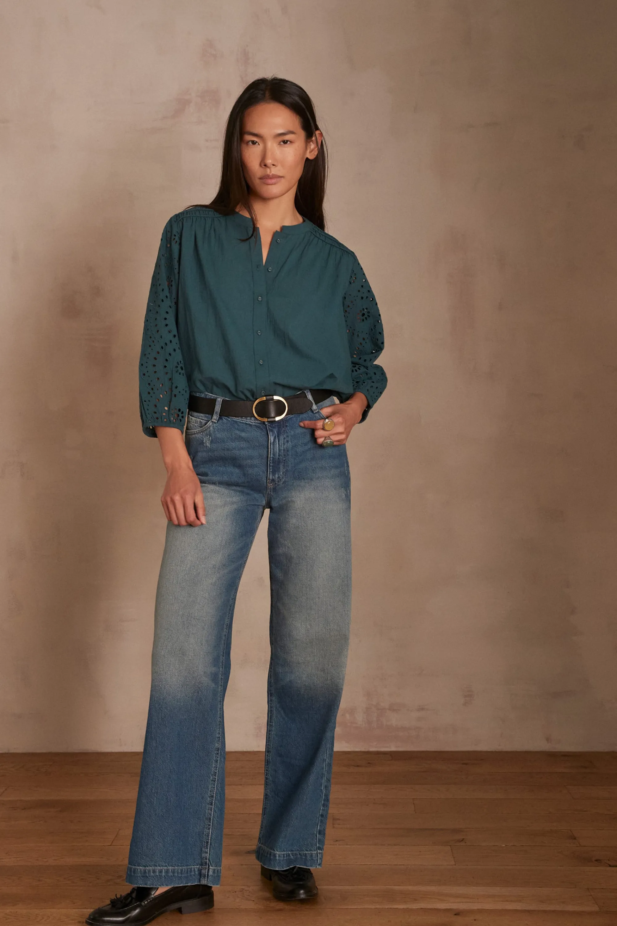 Maison 123 Jeans Larges | Jeans Flare Et Bootcut>Jean large SANDY DELAVE CLAIR