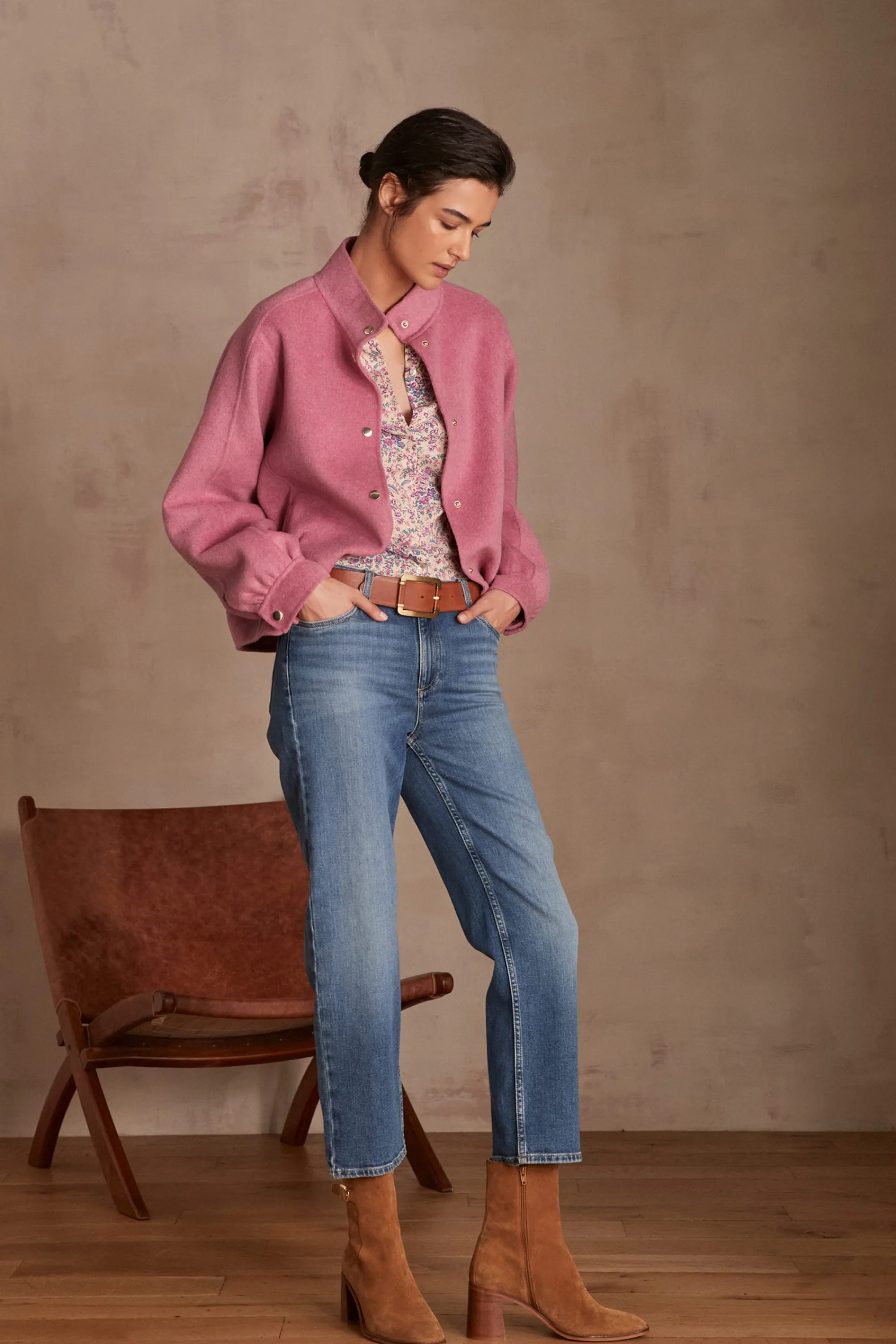 Maison 123 Jeans We Care | Jeans Droits>Jean slim LOUISY CROPPED DELAVE CLAIR