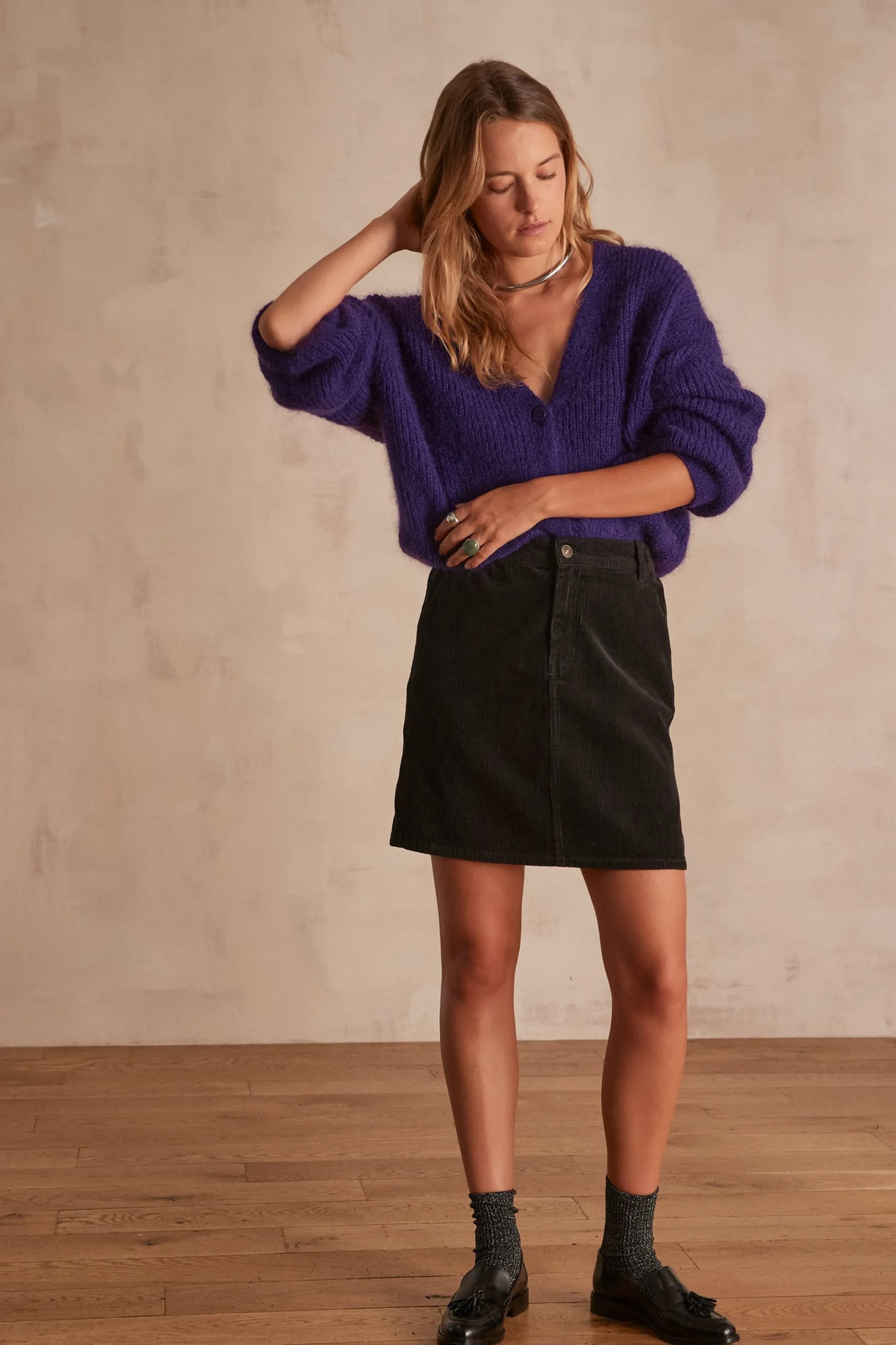 Maison 123 Jupes Courtes | Jupes Noires>Jupe BILLIE NOIR