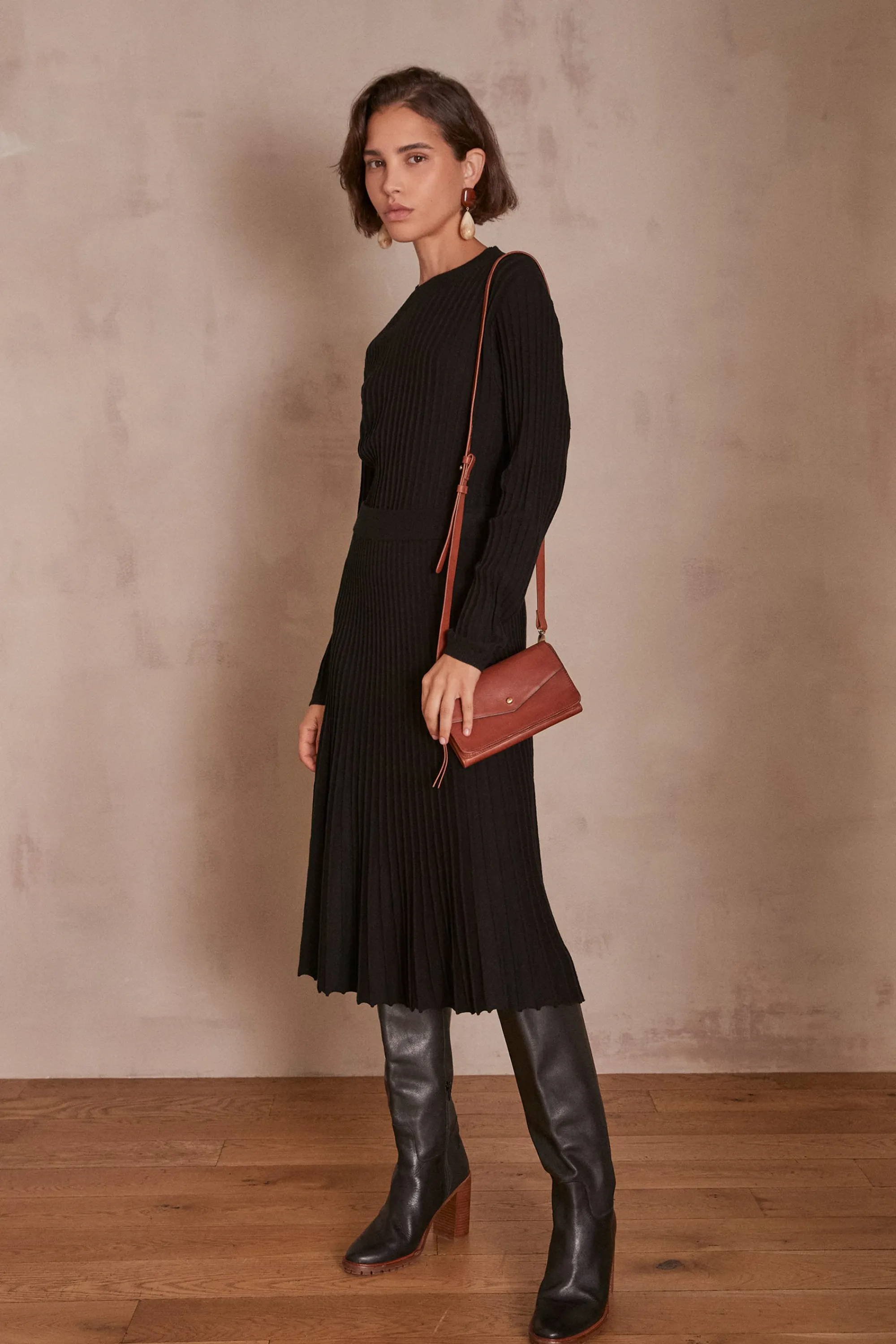 Maison 123 Jupes Longues Et Midi | Jupes Noires>Jupe ELISA NOIR