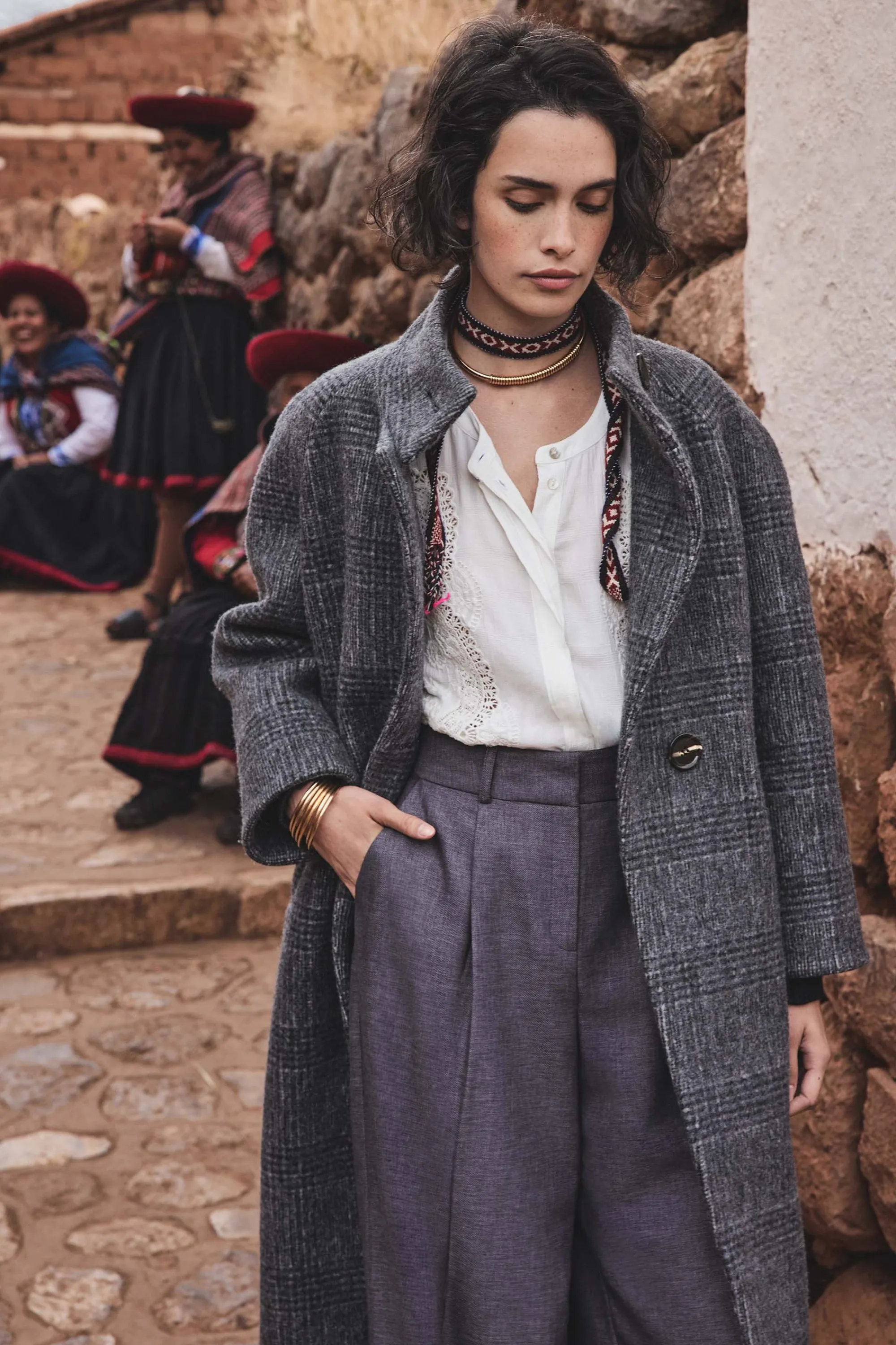 Maison 123 Manteaux Longs | Manteaux En Laine>Manteau ANGE CHARBON