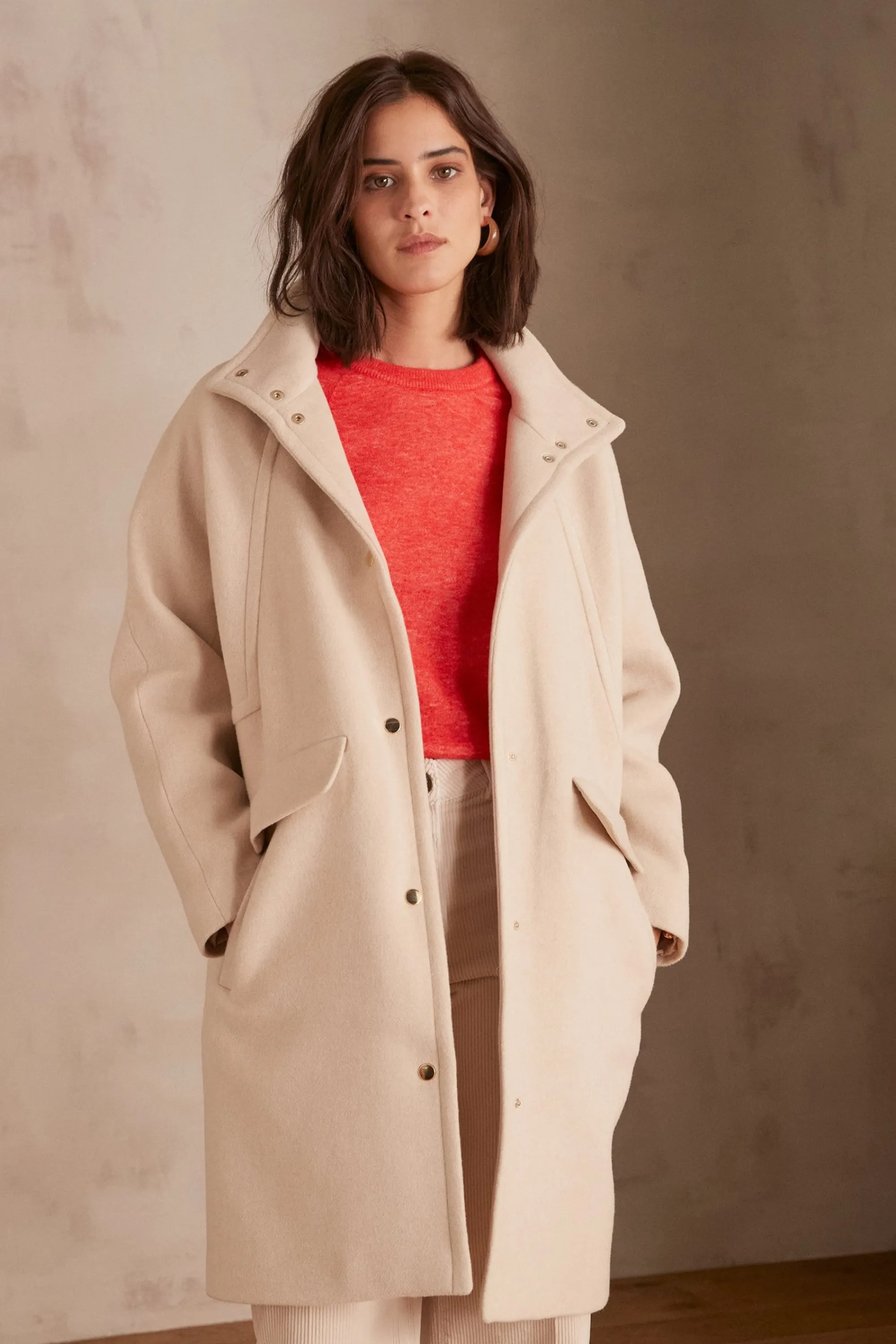 Maison 123 Manteaux Longs | Manteaux Courts>Manteau en laine ALPHA NATUREL