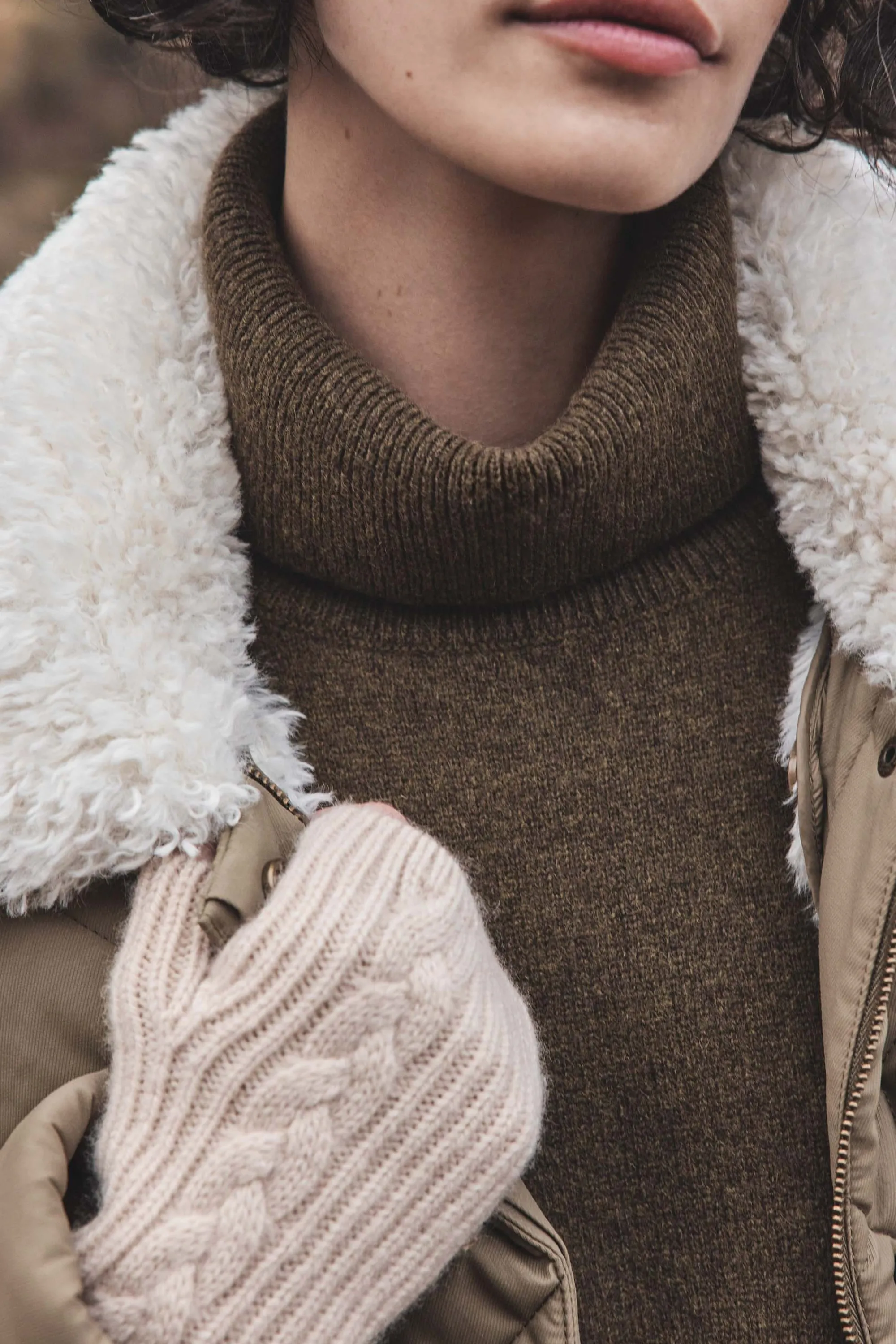 Maison 123 Gants>Mitaines en laine ANA BIS NATUREL