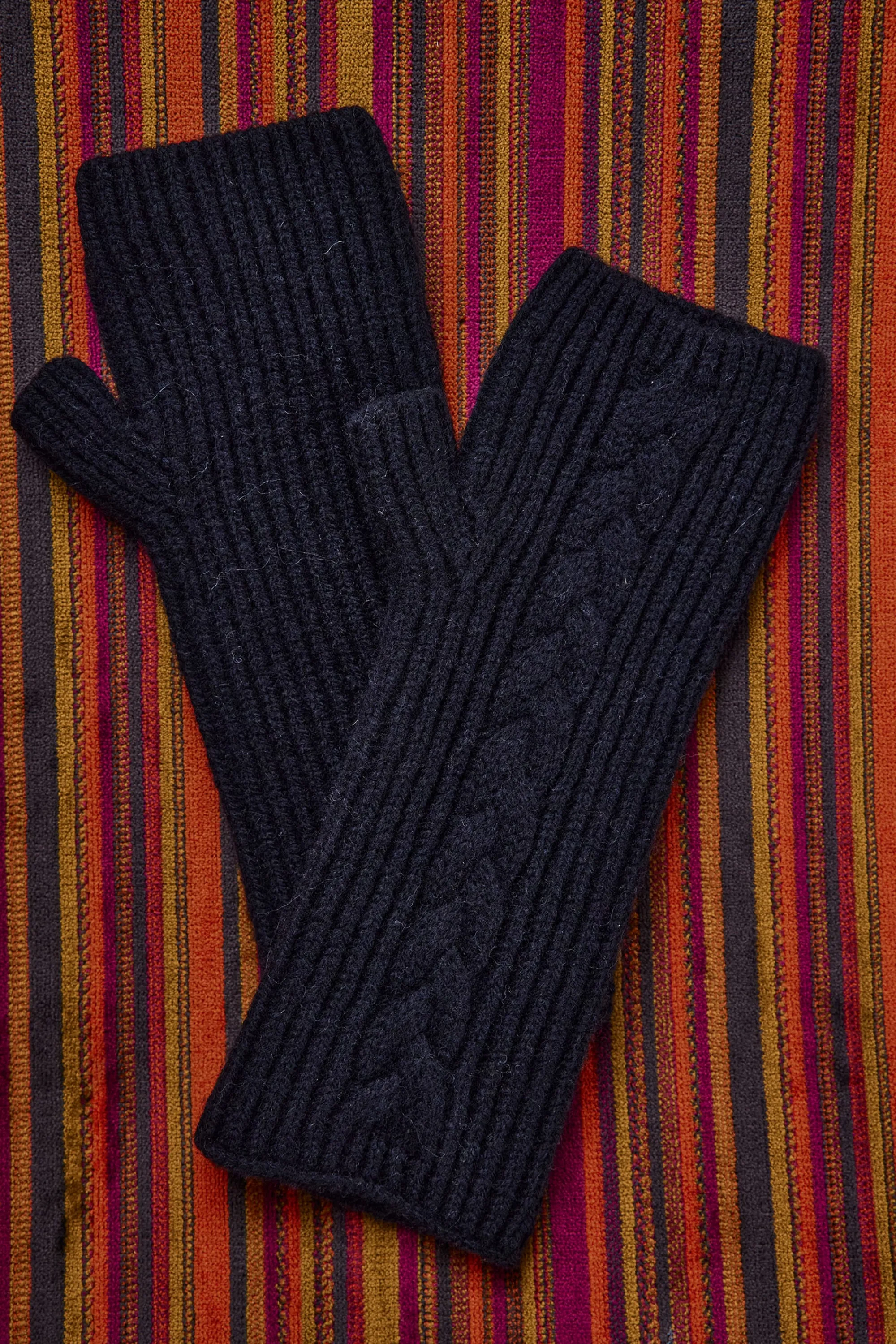 Maison 123 Gants>Mitaines en laine ANA BIS NOIR