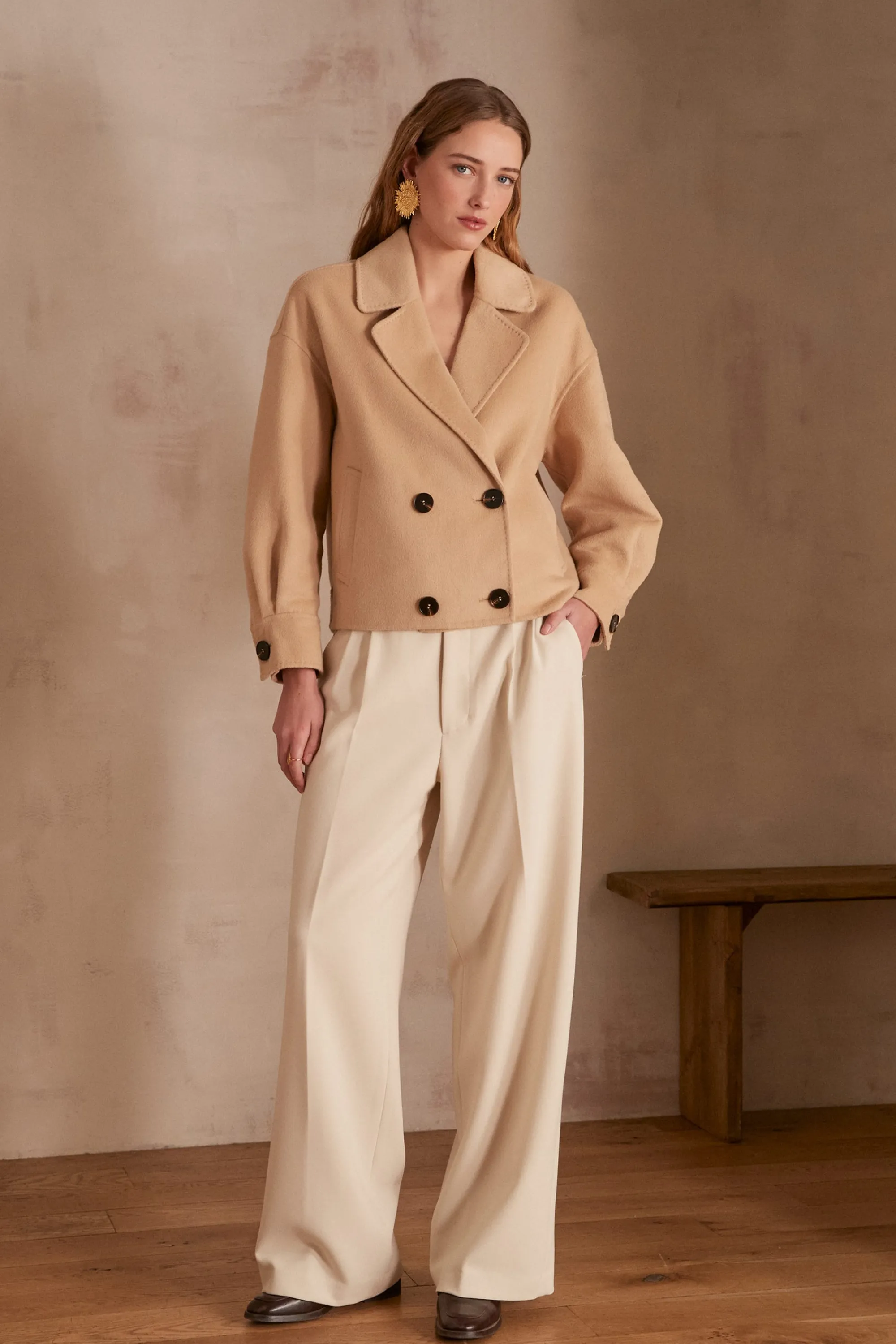 Maison 123 Pantalons Fluides | Pantalons Larges>Pantalon BENJI NATUREL