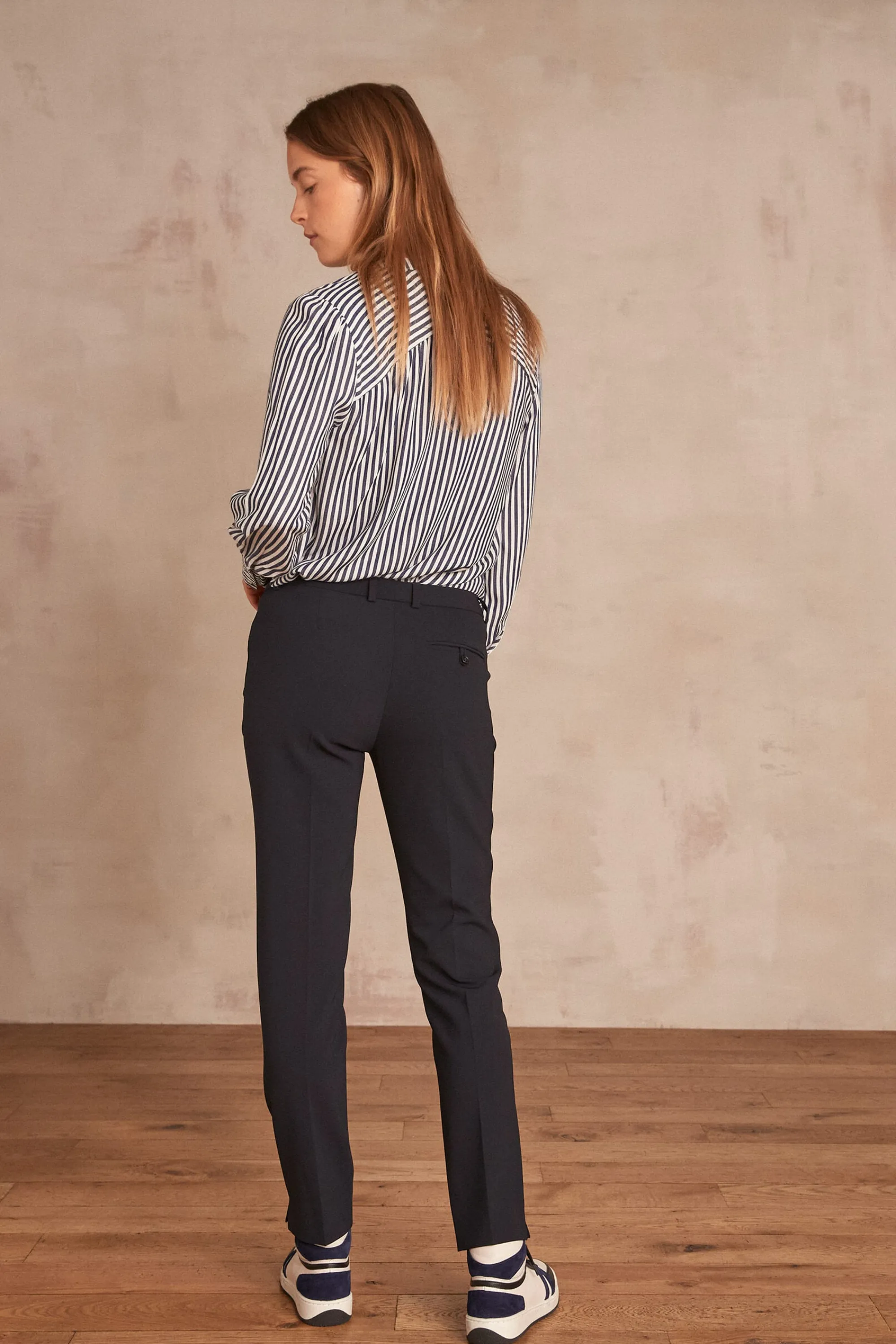 Maison 123 Pantalons De Tailleur | Tailleurs>Pantalon cigarette Valero Produit labellisé We Care mettant en avant l'utilisation de matières plus responsables et la valorisation de la production locale MARINE