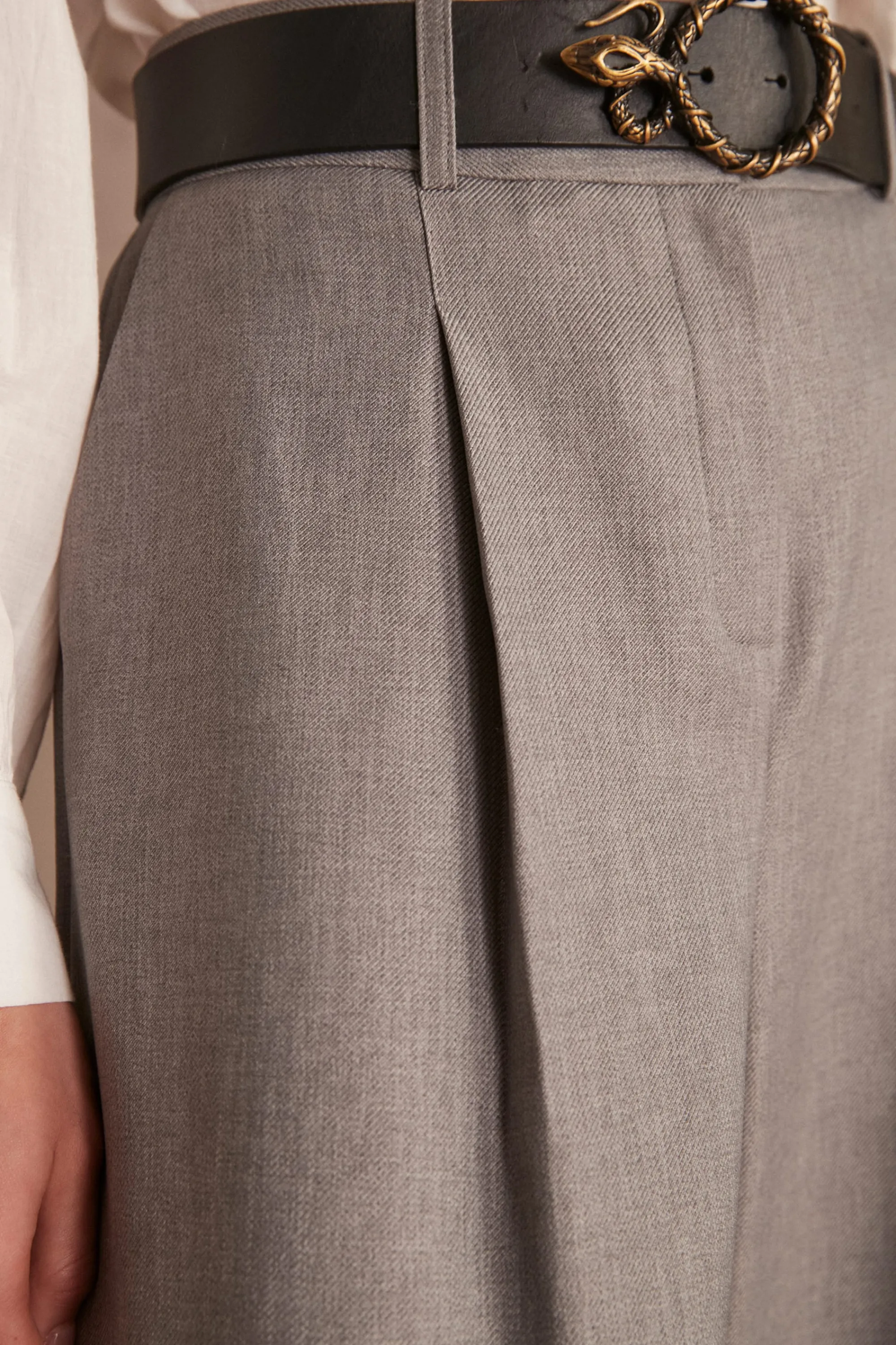 Maison 123 Pantalons Fluides | Pantalons Larges>Pantalon de tailleur large FLAUBERT GRIS SOURIS