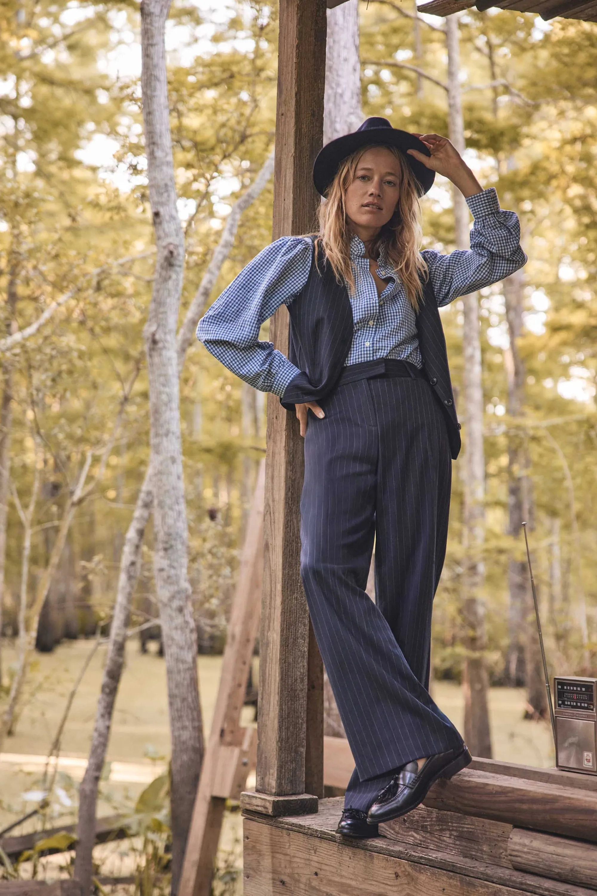 Maison 123 Pantalons De Tailleur | Pantalons Fluides>Pantalon de tailleur large LAYLA MARINE