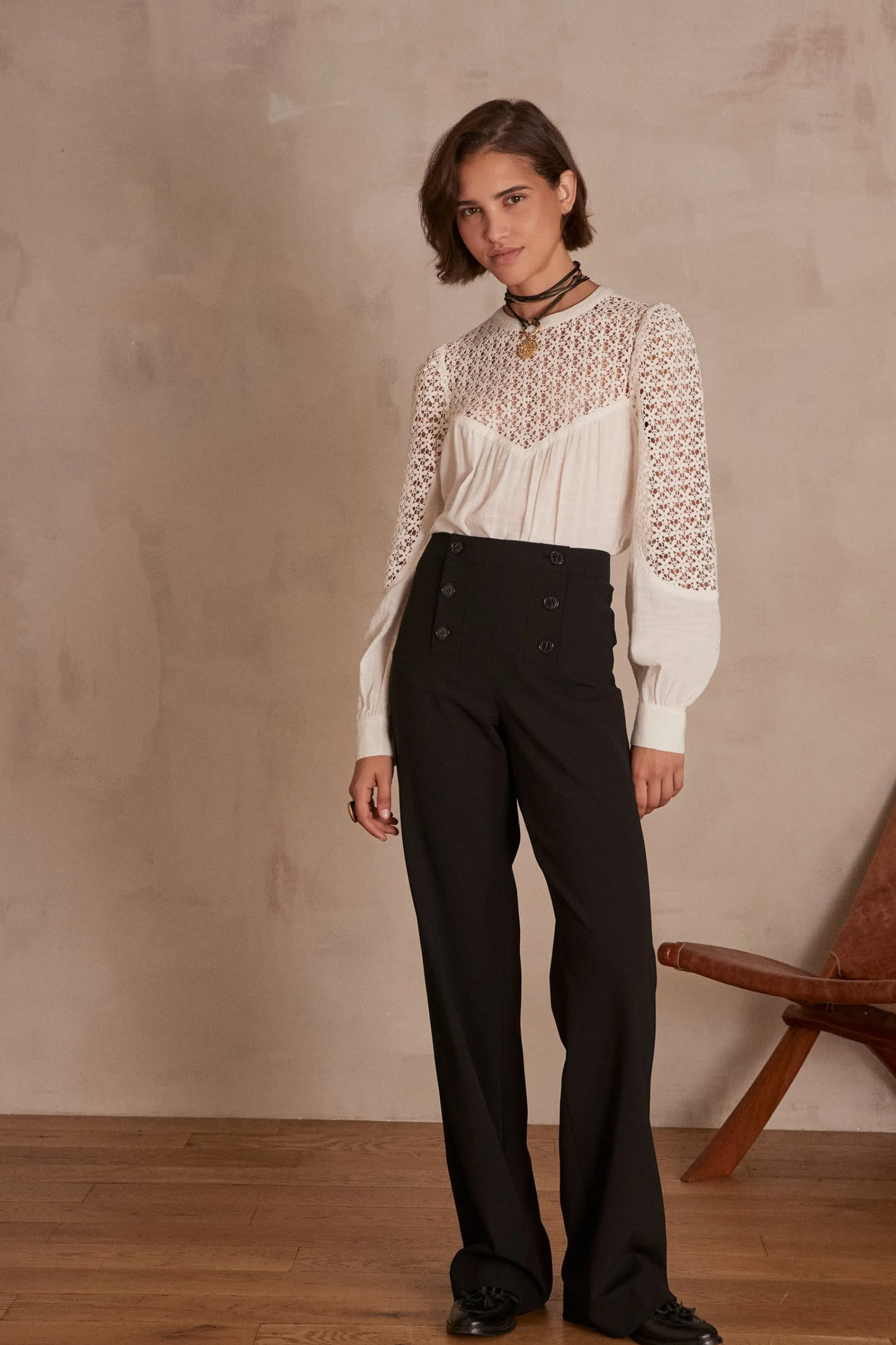 Maison 123 Pantalons De Tailleur | Pantalons Larges>Pantalon de tailleur OXAN NOIR
