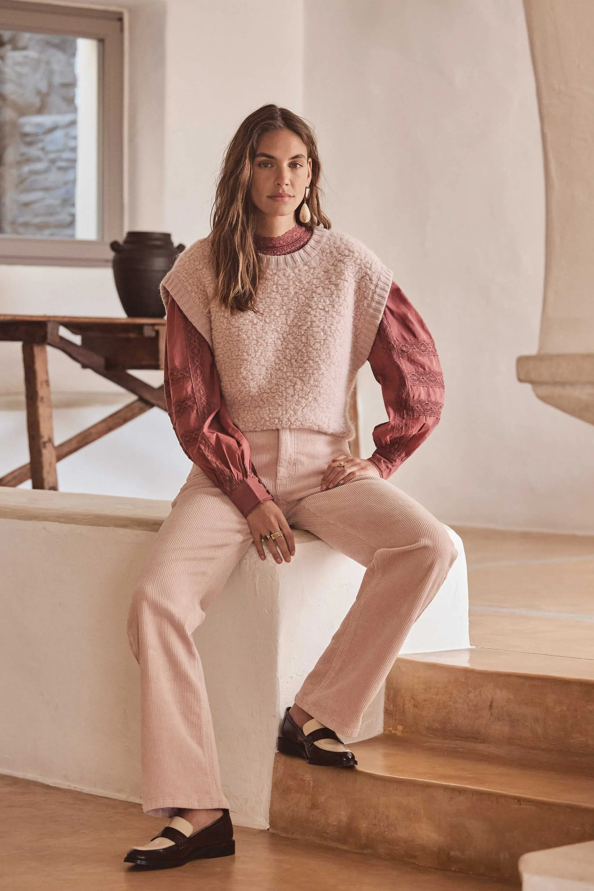 Maison 123 Pantalons Larges | Pantalons En Velours>Pantalon FIDJI PRIMEROSE