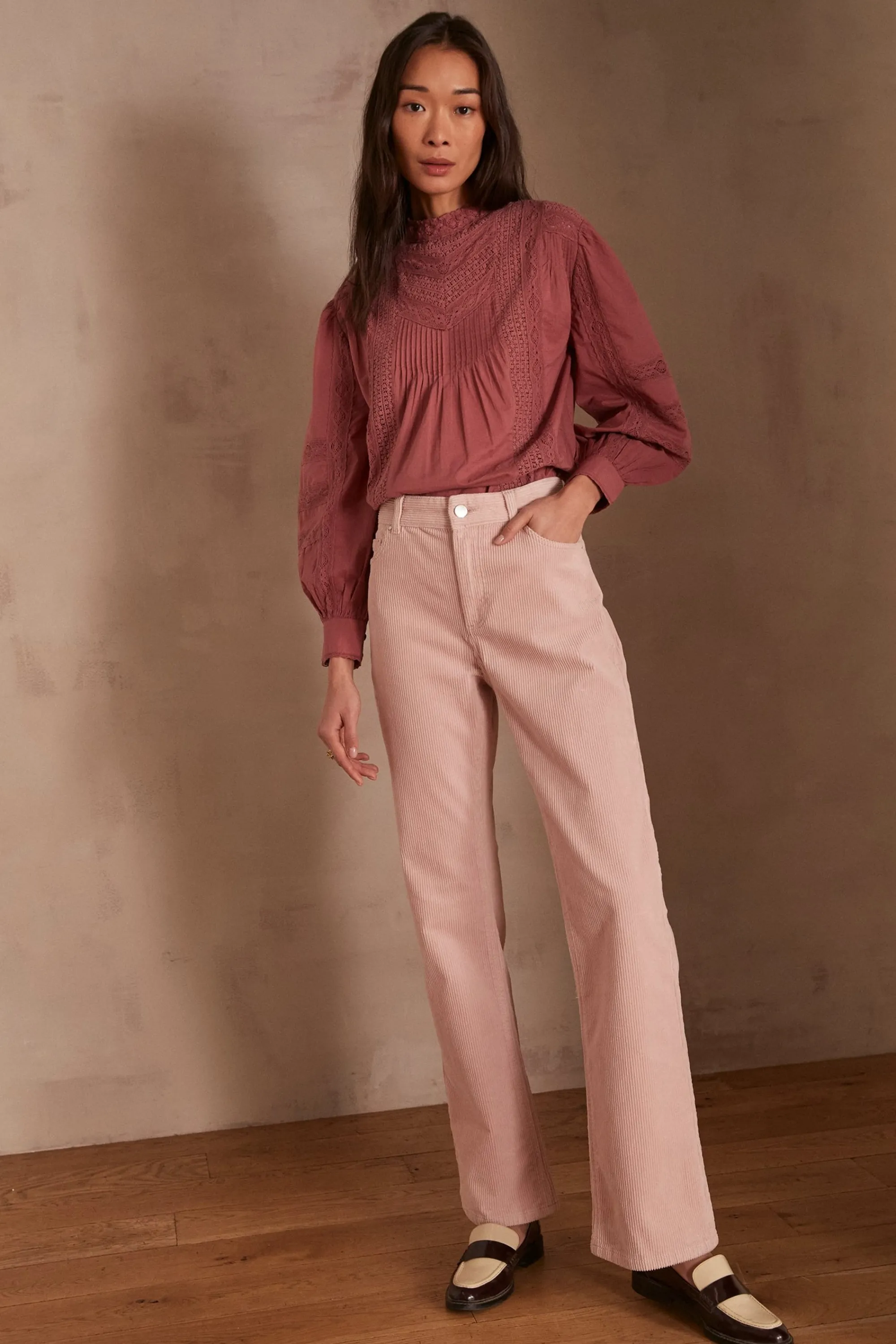 Maison 123 Pantalons Larges | Pantalons En Velours>Pantalon FIDJI PRIMEROSE