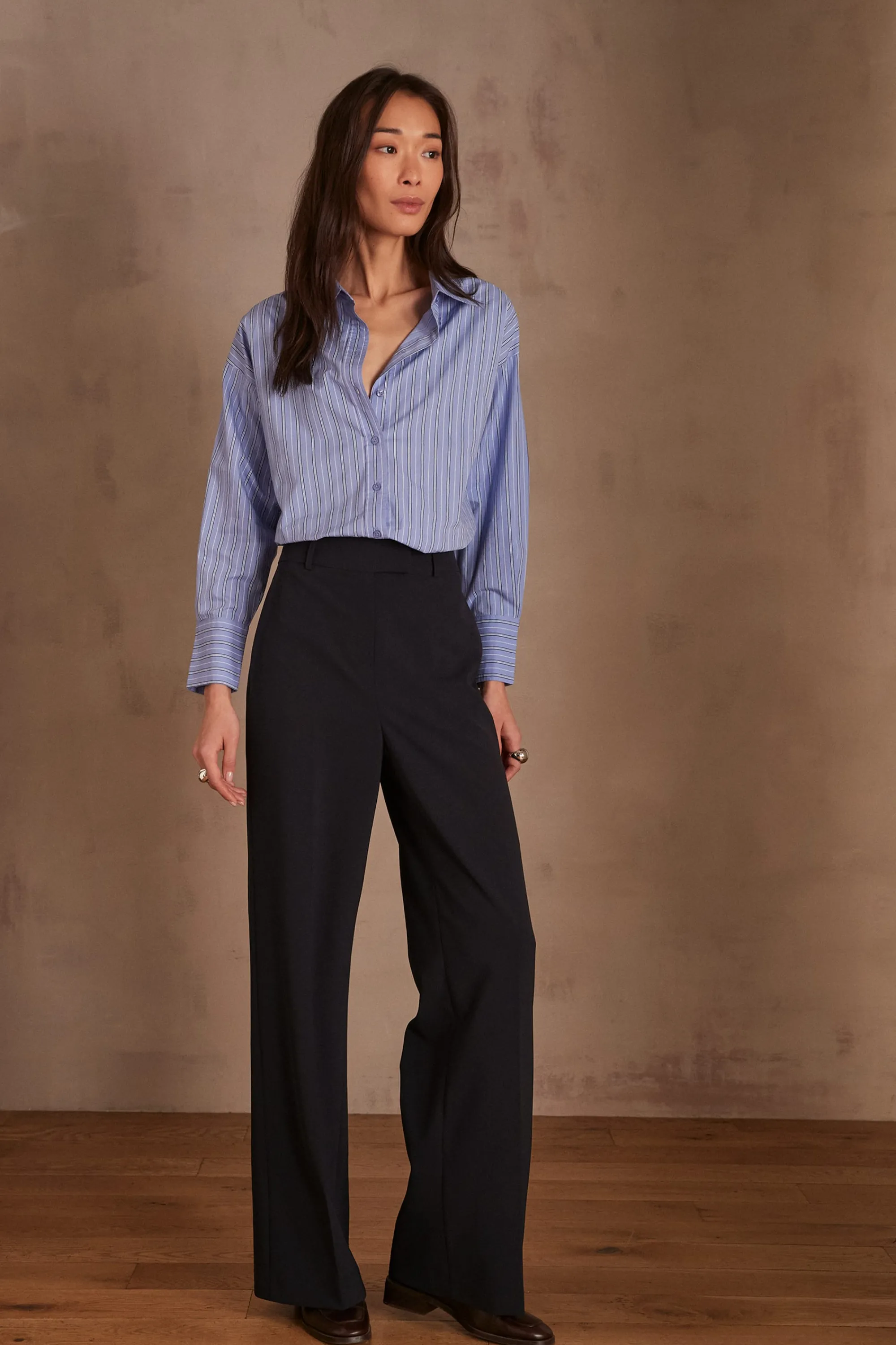 Maison 123 Pantalons De Tailleur | Pantalons Larges>Pantalon LAYLA MARINE