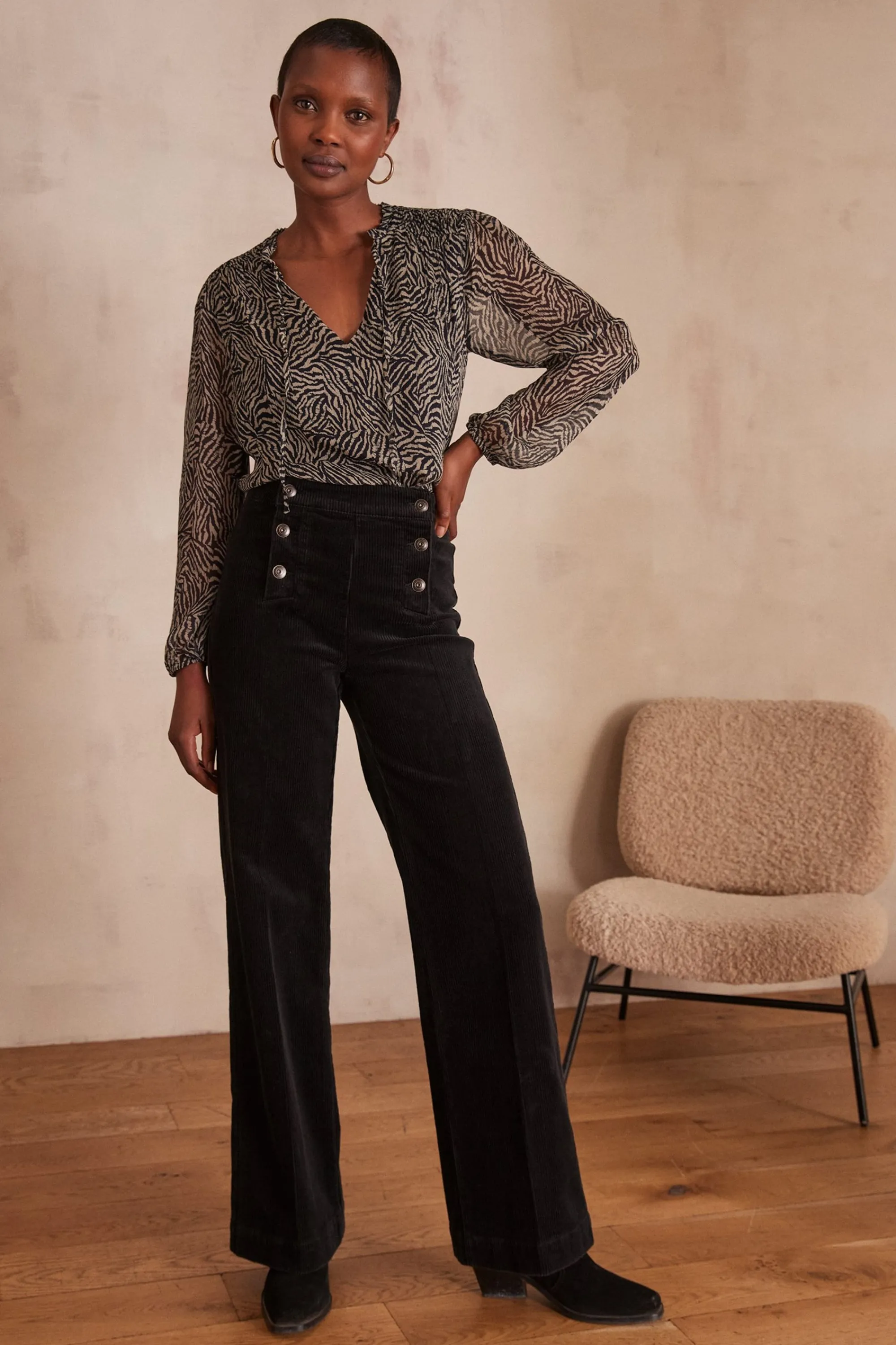 Maison 123 Pantalons Larges | Pantalons Noirs>Pantalon OXAN NOIR