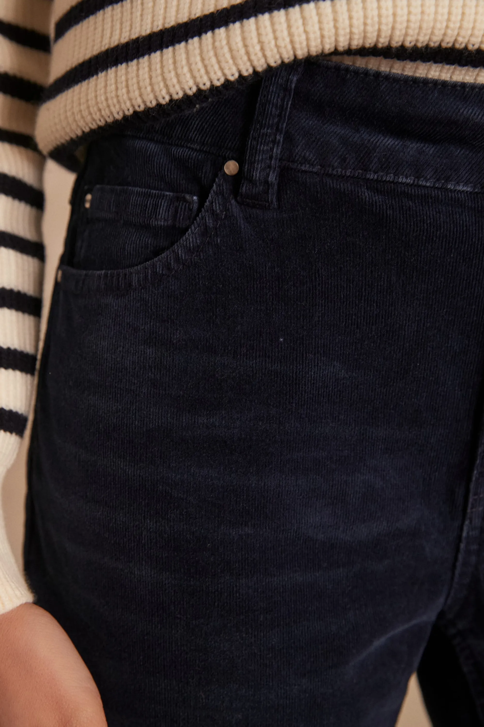 Maison 123 Pantalons Larges | Pantalons En Velours>Pantalon VANINA ENCRE
