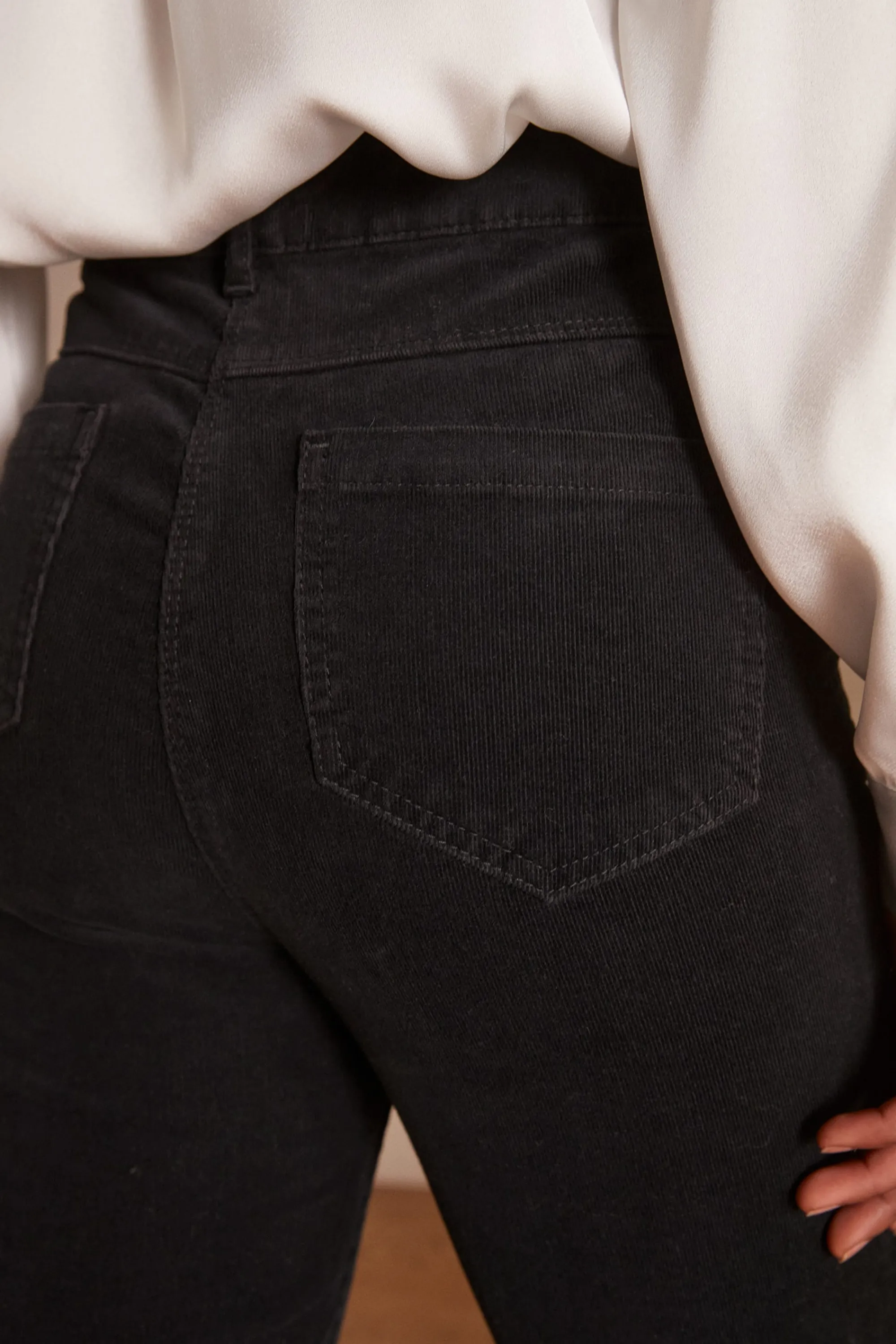 Maison 123 Pantalons Noirs | Pantalons En Velours>Pantalon VANNY NOIR