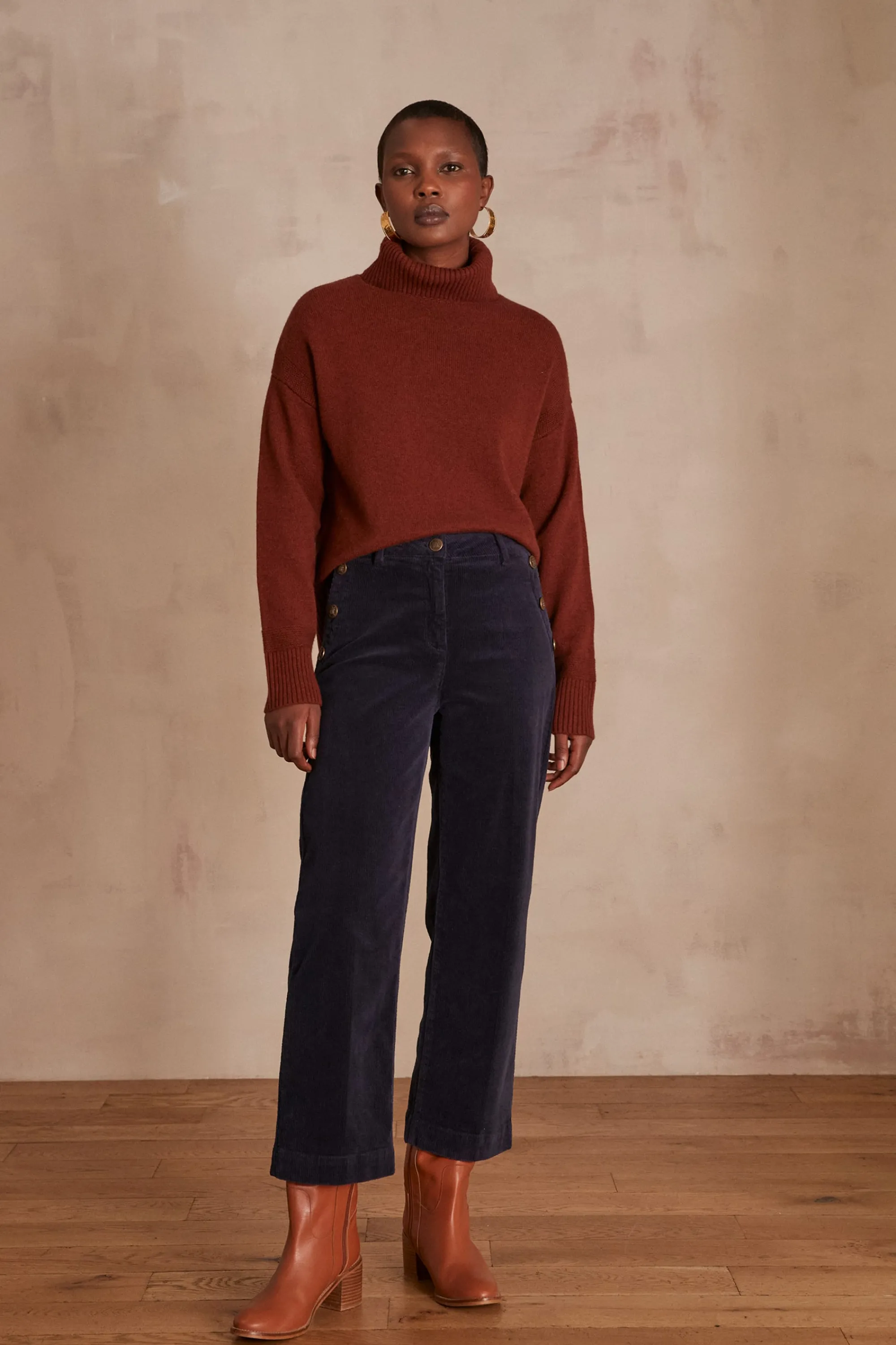 Maison 123 Pantalons Larges | Pantalons En Velours>Pantalon velours MOSS ENCRE