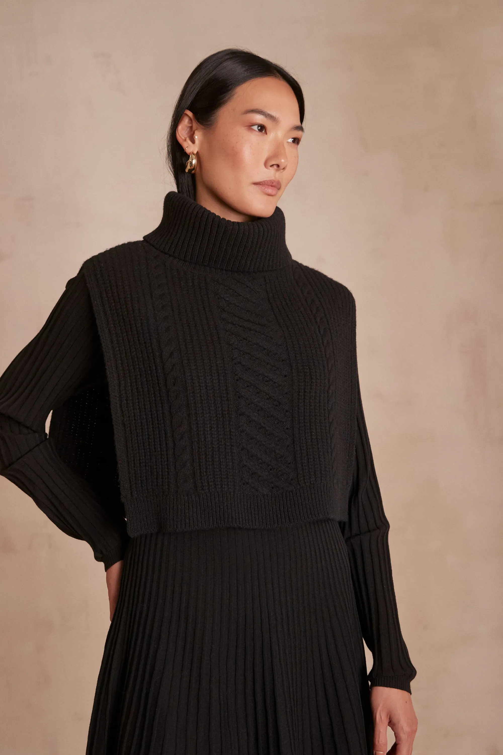 Maison 123 Echarpes | Cols Et Plastrons>Plastron LIAME NOIR