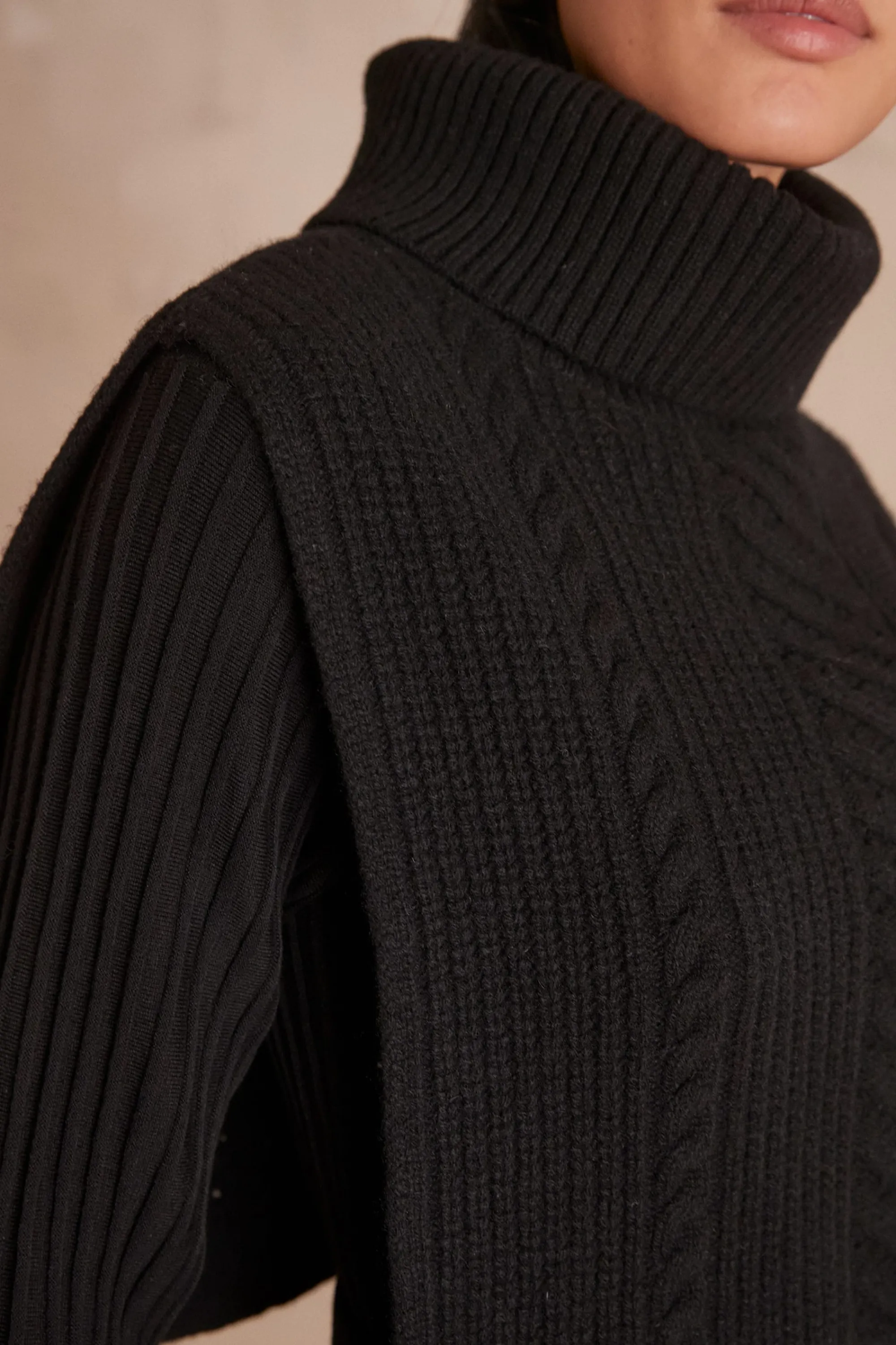 Maison 123 Echarpes | Cols Et Plastrons>Plastron LIAME NOIR