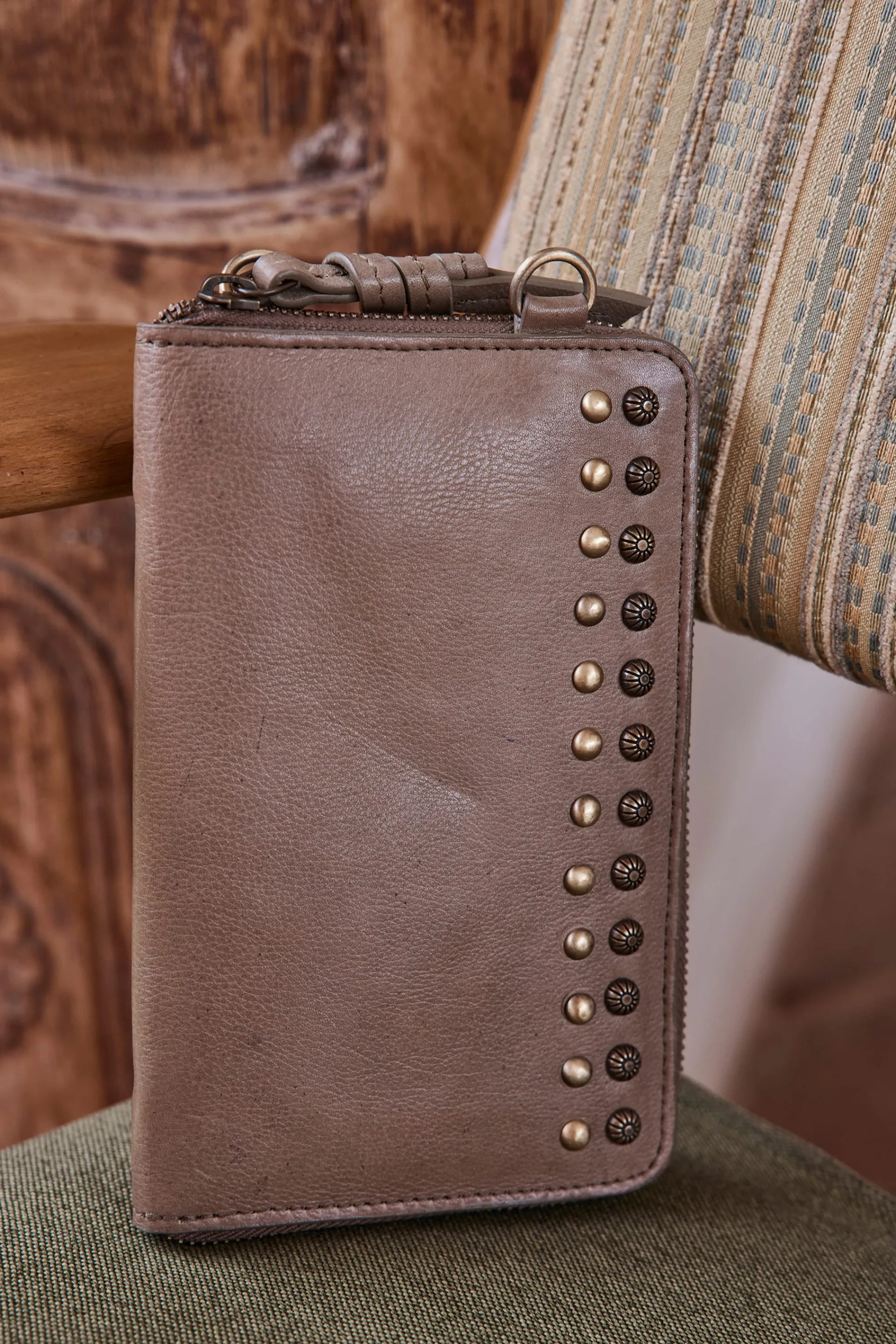 Maison 123 Les Pochettes>Portefeuille GASPARD TELEPHONE TAUPE FONCE