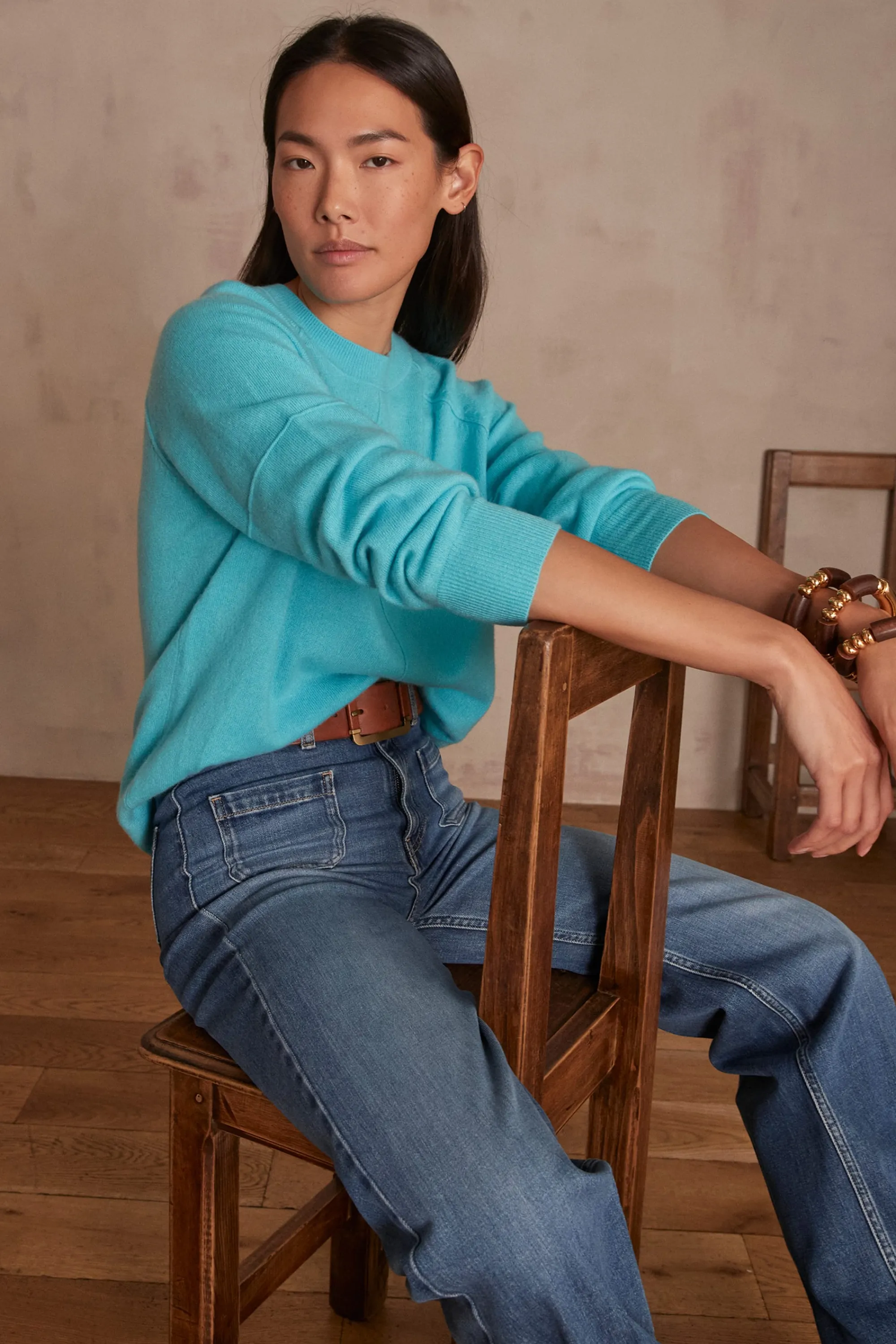 Maison 123 Pulls En Cachemire>Pull en cachemire ARY TURQUOISE