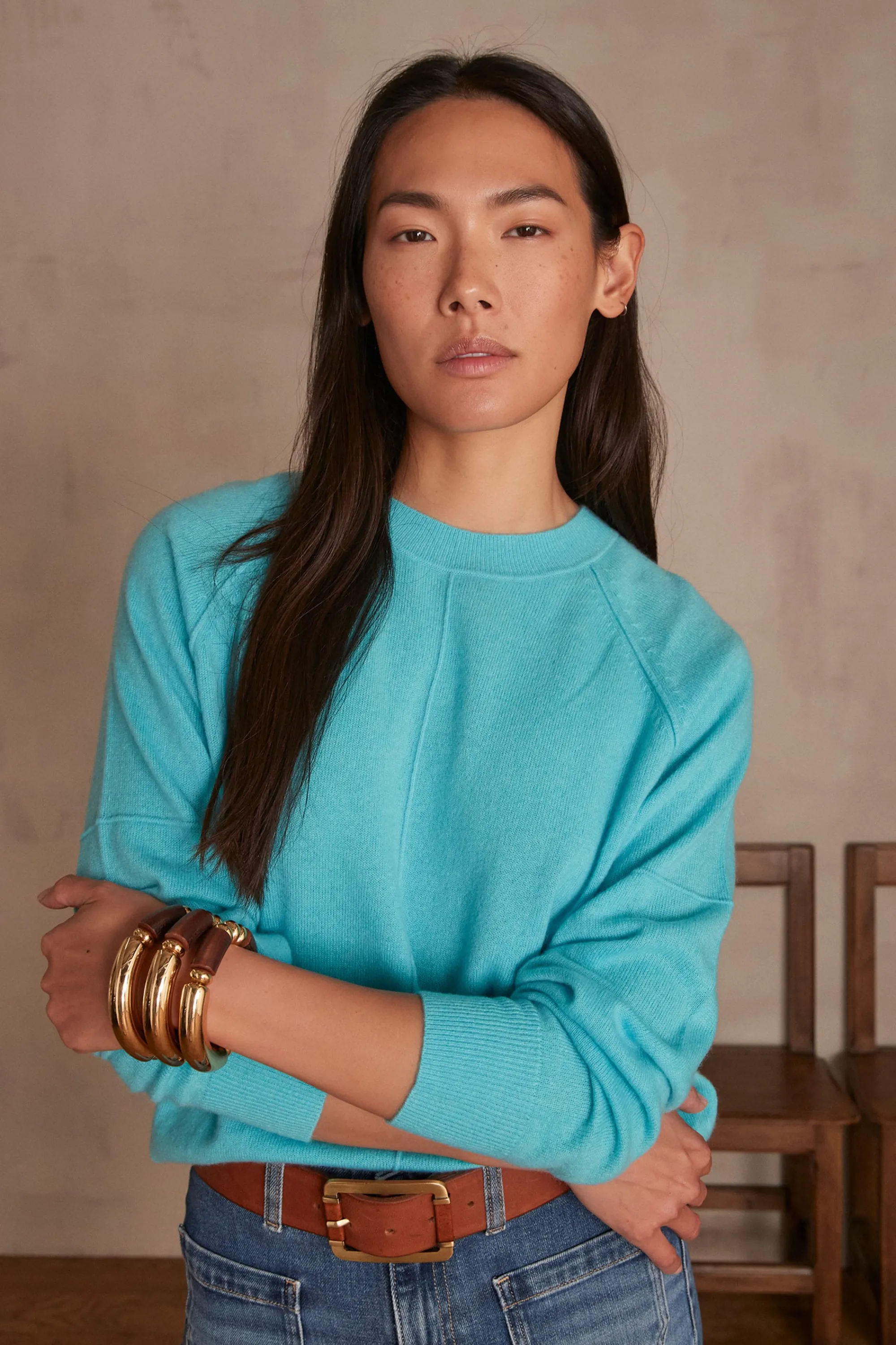 Maison 123 Pulls En Cachemire>Pull en cachemire ARY TURQUOISE