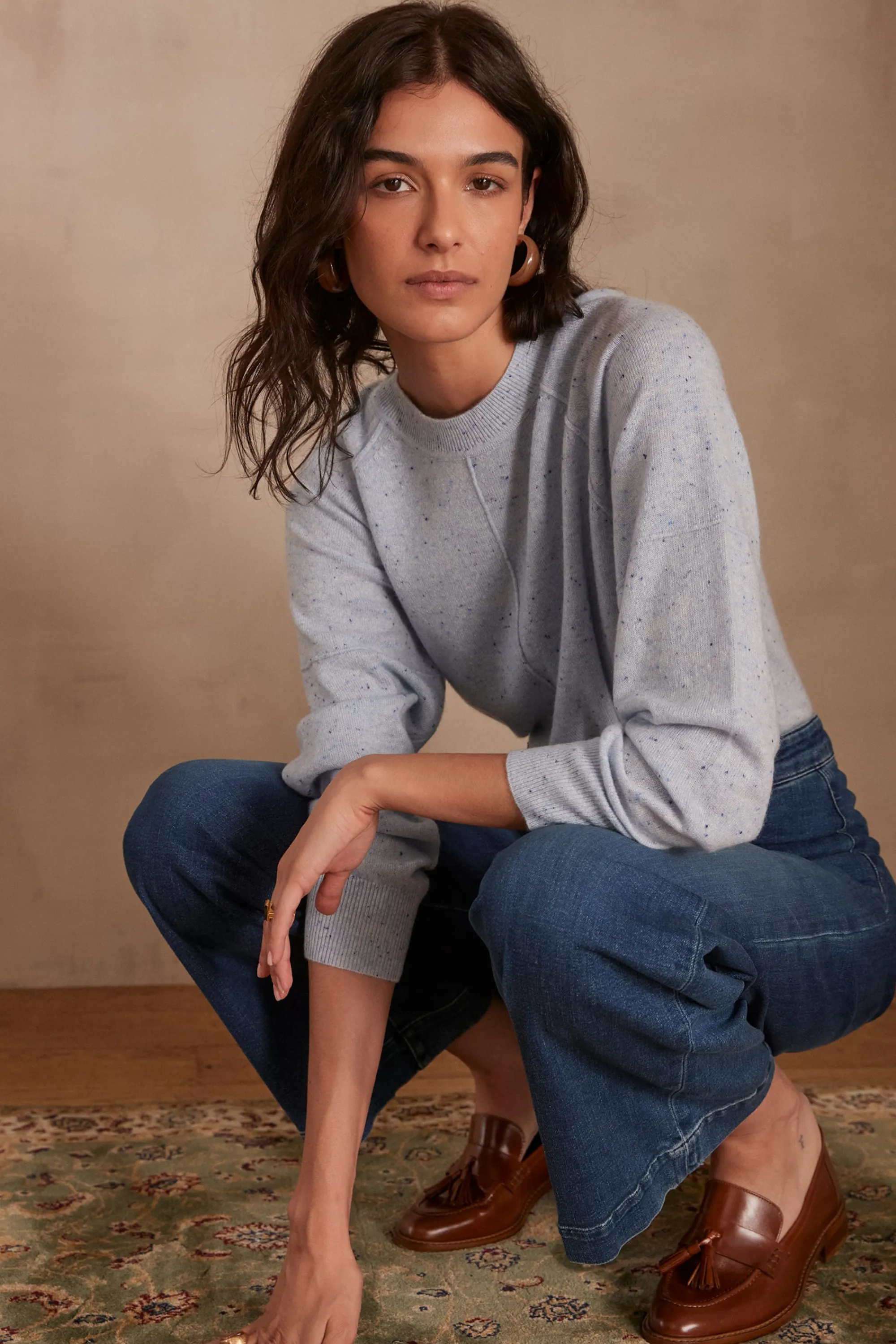 Maison 123 Pulls En Cachemire>Pull en cachemire ARY BIS BLEU CIEL