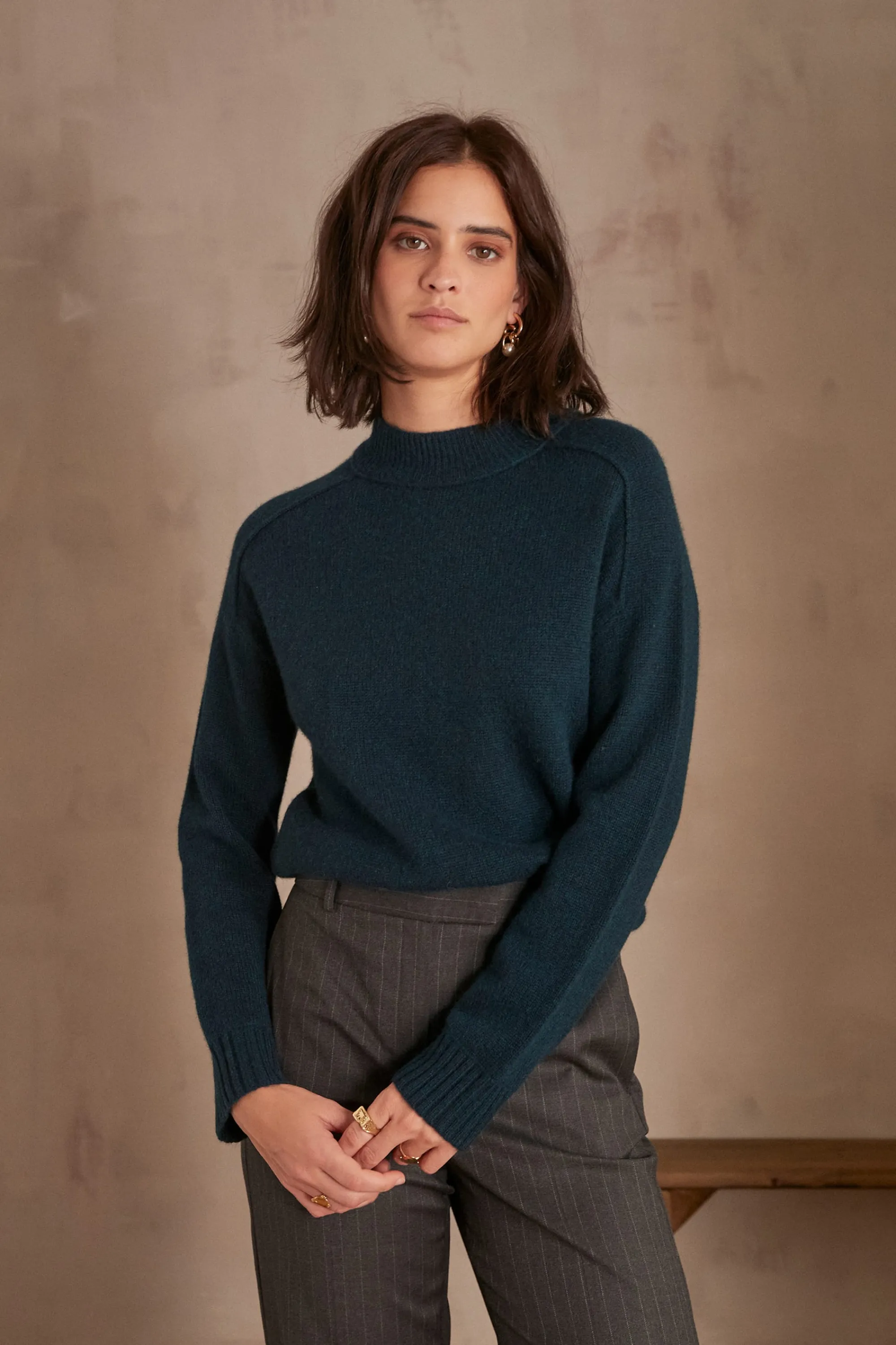 Maison 123 Pulls En Cachemire>Pull en cachemire CHARLES CANARD FONCE