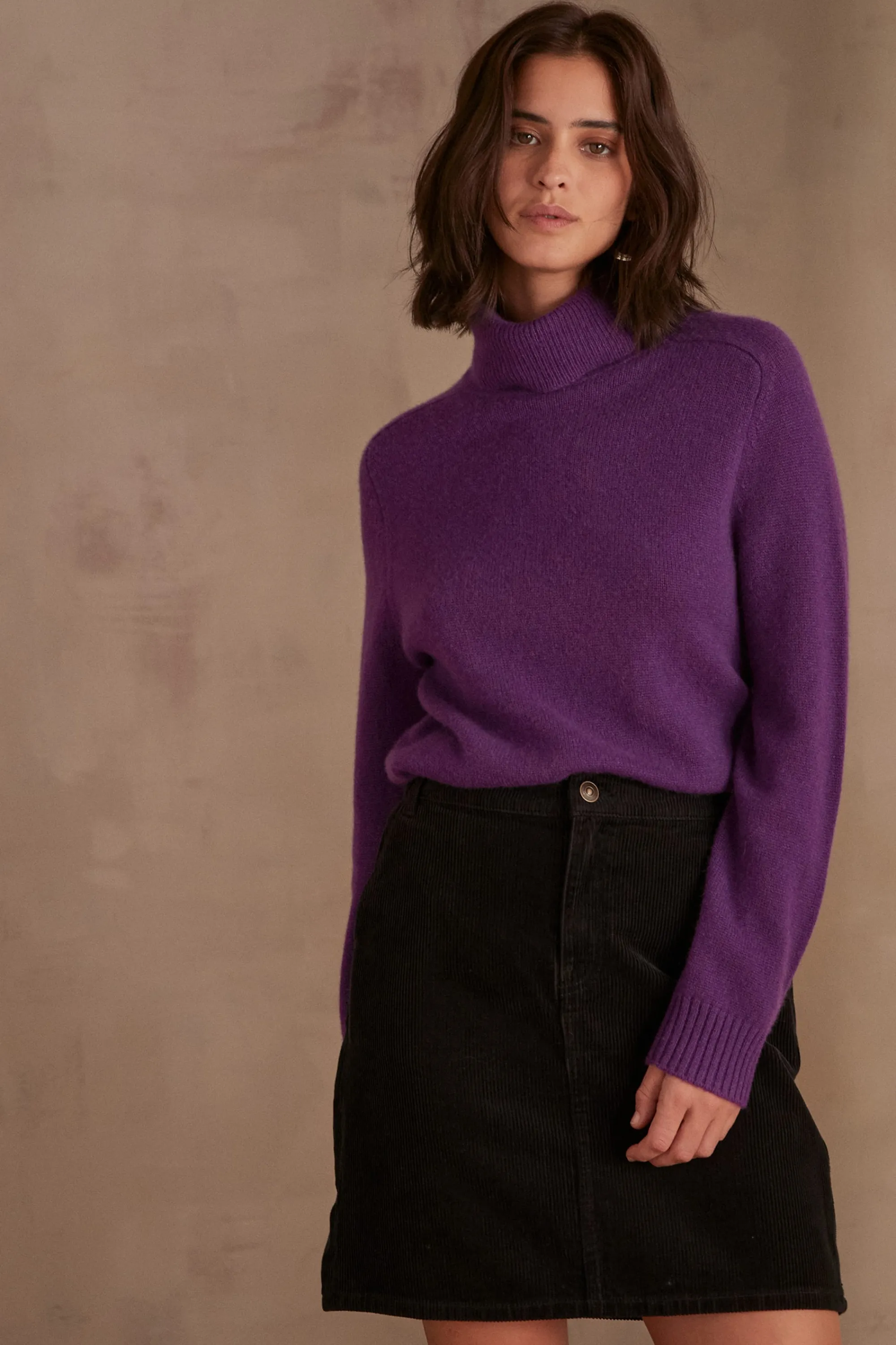 Maison 123 Pulls À Col Roulé | Pulls En Cachemire>Pull en cachemire CLOVIS VIOLET