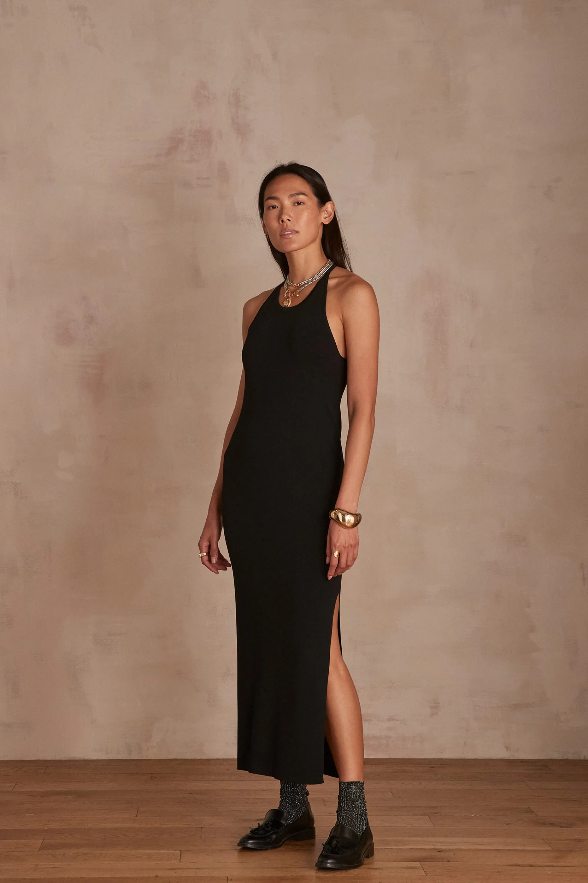 Maison 123 Robes En Maille | Robes Longues>Robe en maille MADELINE NOIR