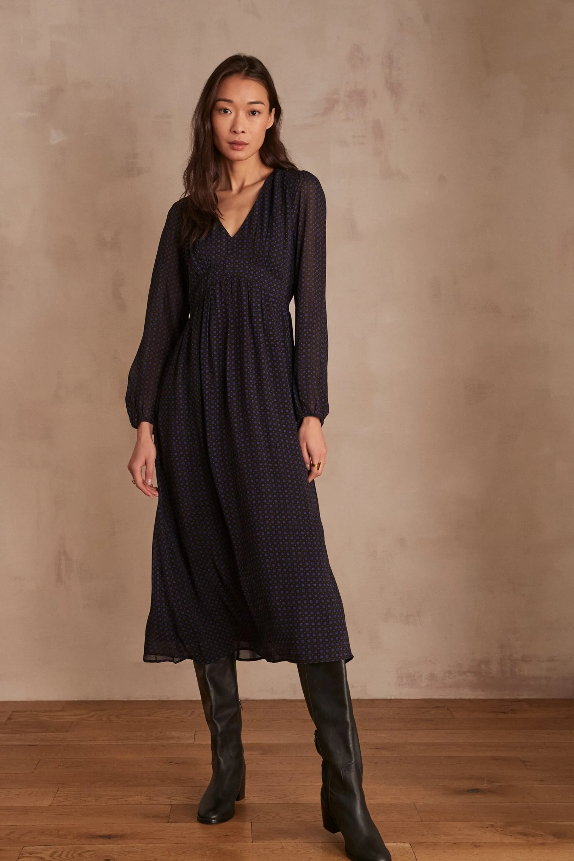 Maison 123 Robes Longues | Robes Imprimées>Robe LAURIANE MARINE