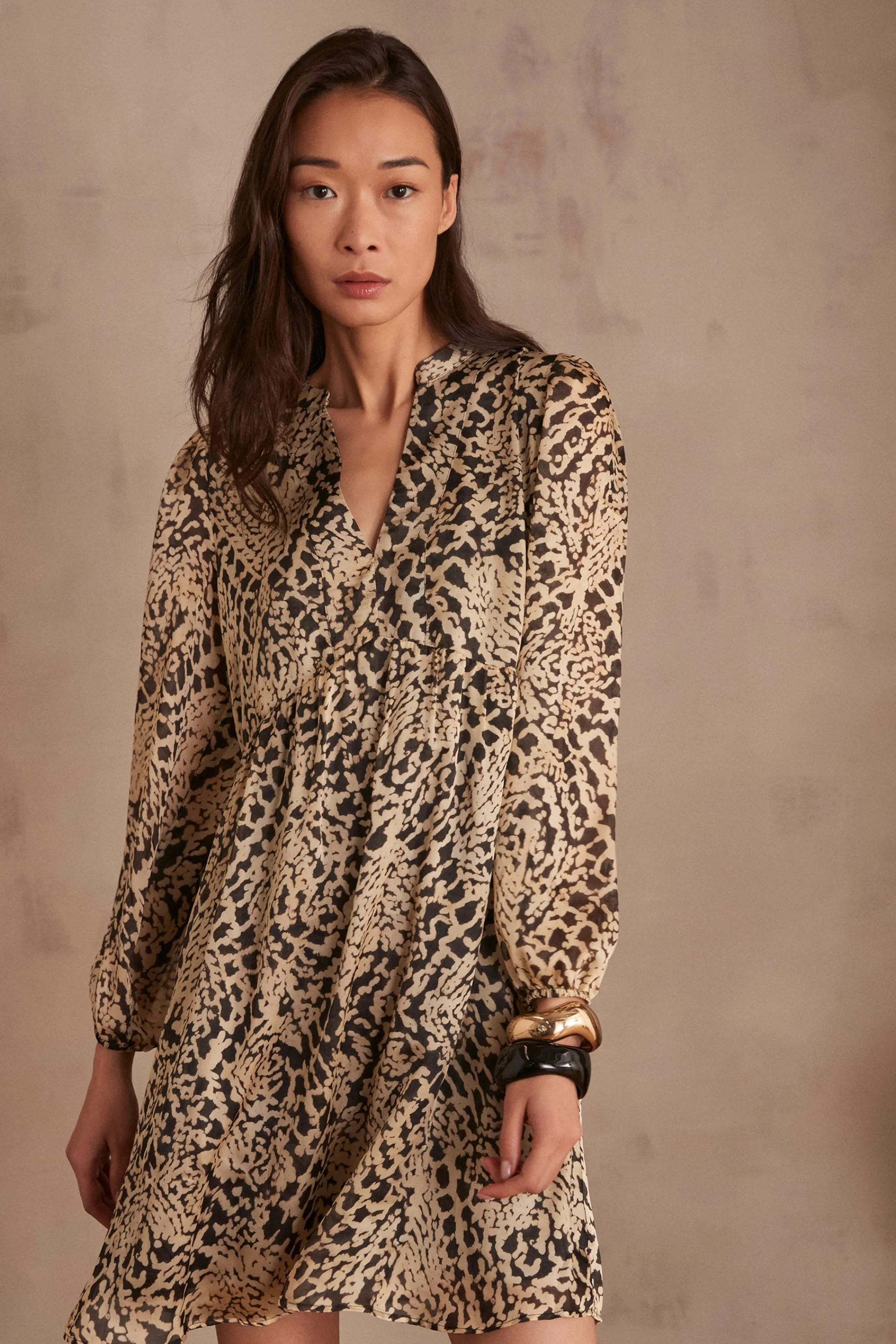 Maison 123 Robes Courtes | Robes Imprimées>Robe LILANA CREME